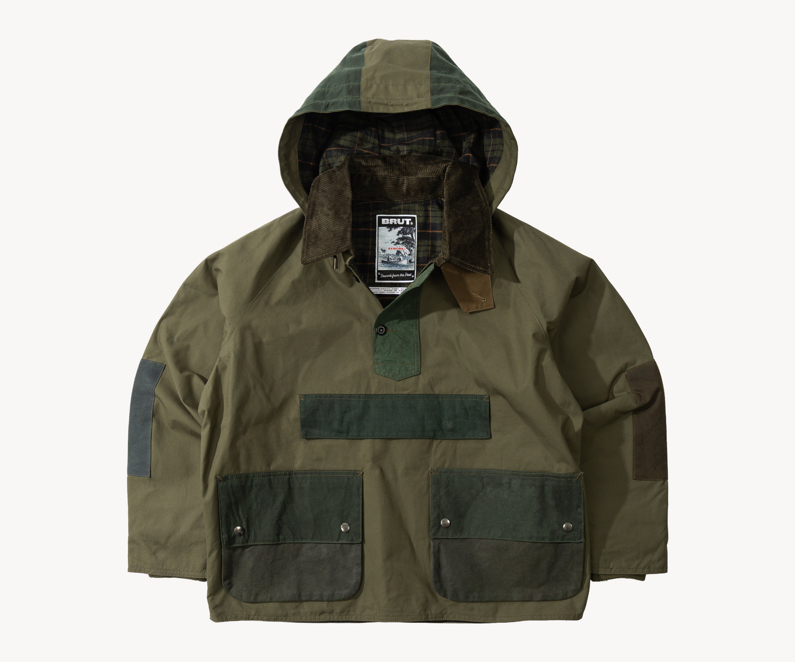 REWORK® POP-OVER WAX JACKET - N° 005 Accessories GREEN / MEDIUM - BRUT Clothing US