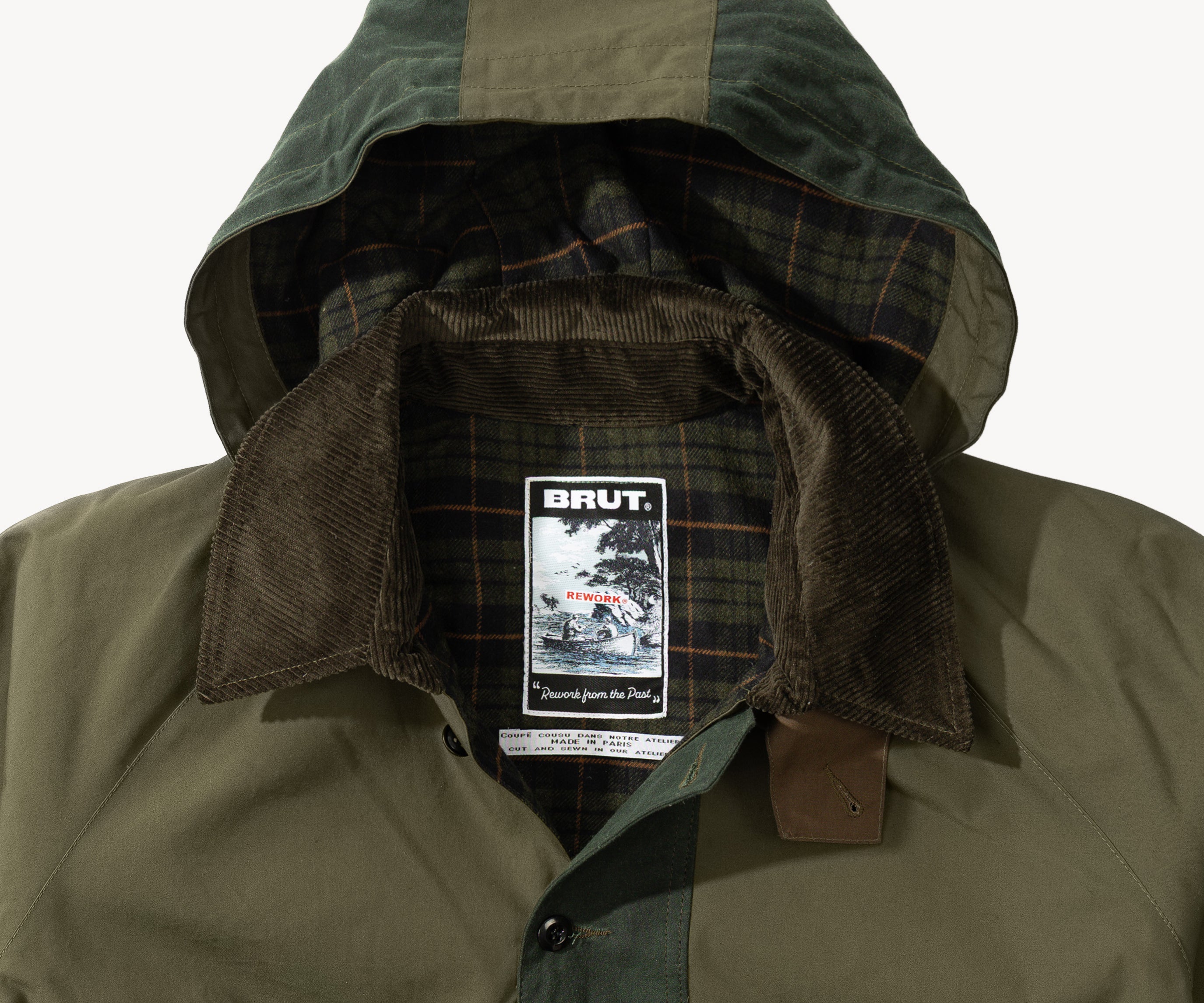 REWORK® POP-OVER WAX JACKET - N° 007 Accessories GREEN / MEDIUM - BRUT Clothing US