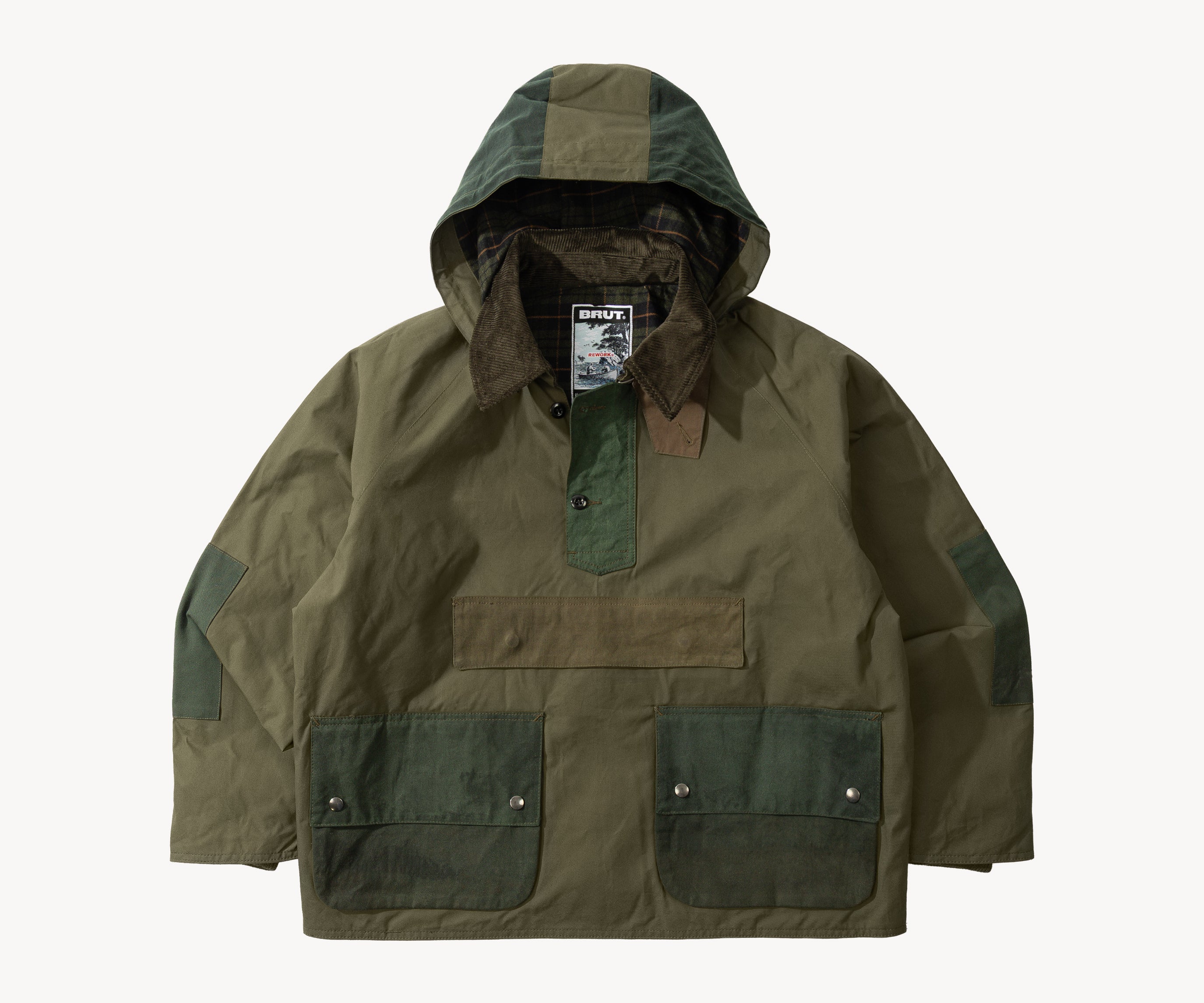 REWORK® POP-OVER WAX JACKET - N° 008 Accessories GREEN / MEDIUM - BRUT Clothing US
