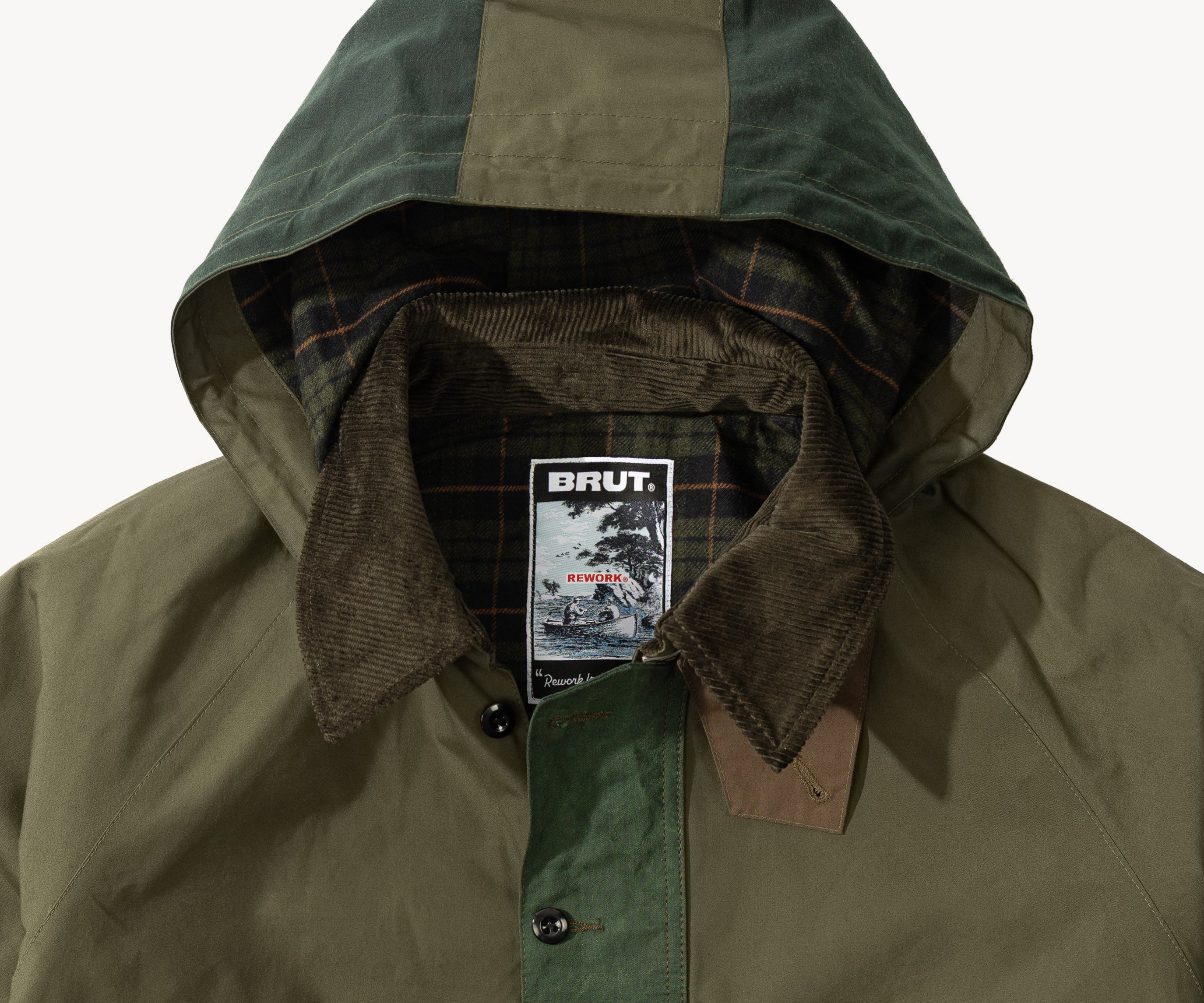 REWORK® POP-OVER WAX JACKET - N° 008 Accessories GREEN / MEDIUM - BRUT Clothing US