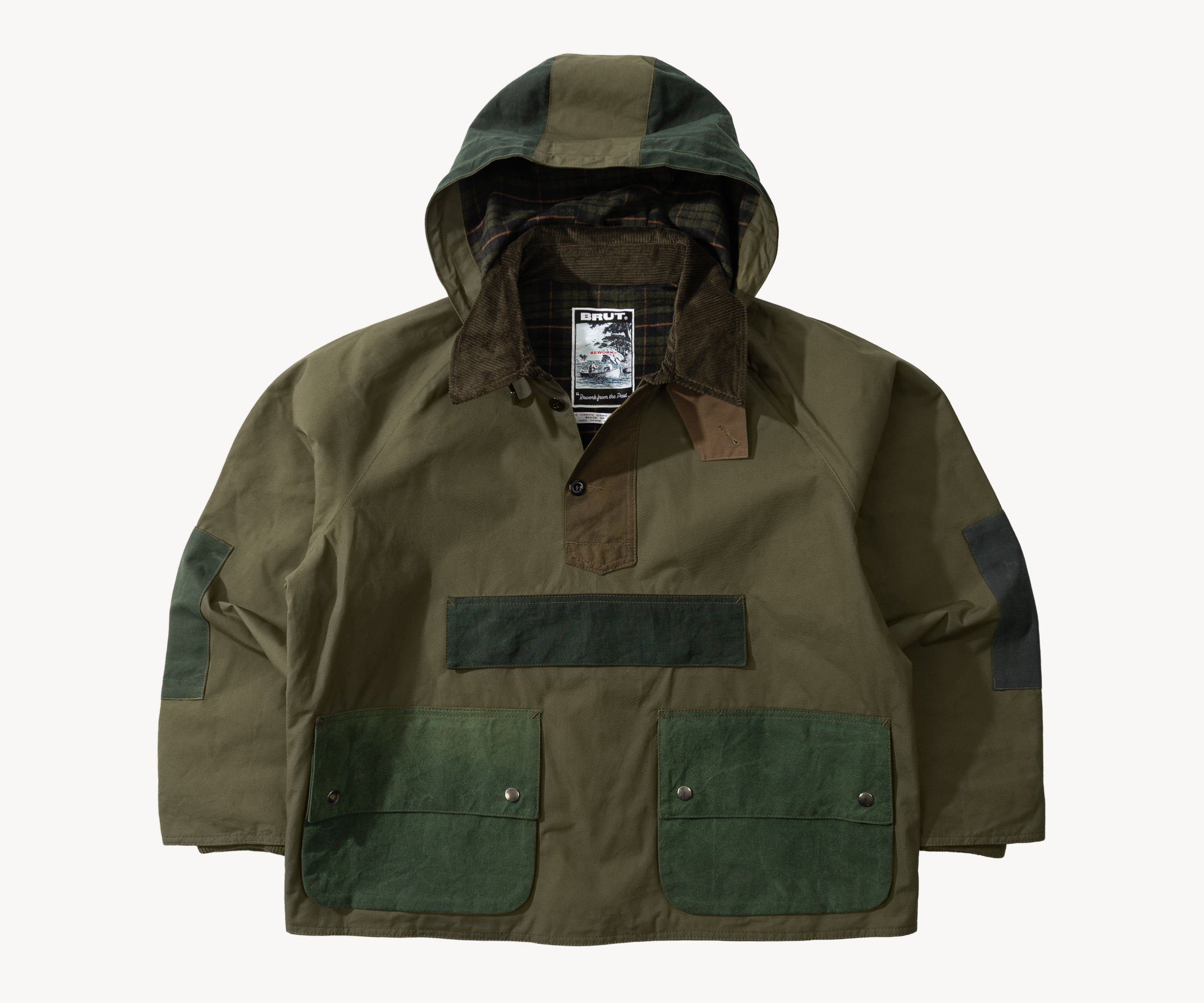 REWORK® POP-OVER WAX JACKET - N° 009 Accessories GREEN / MEDIUM - BRUT Clothing US
