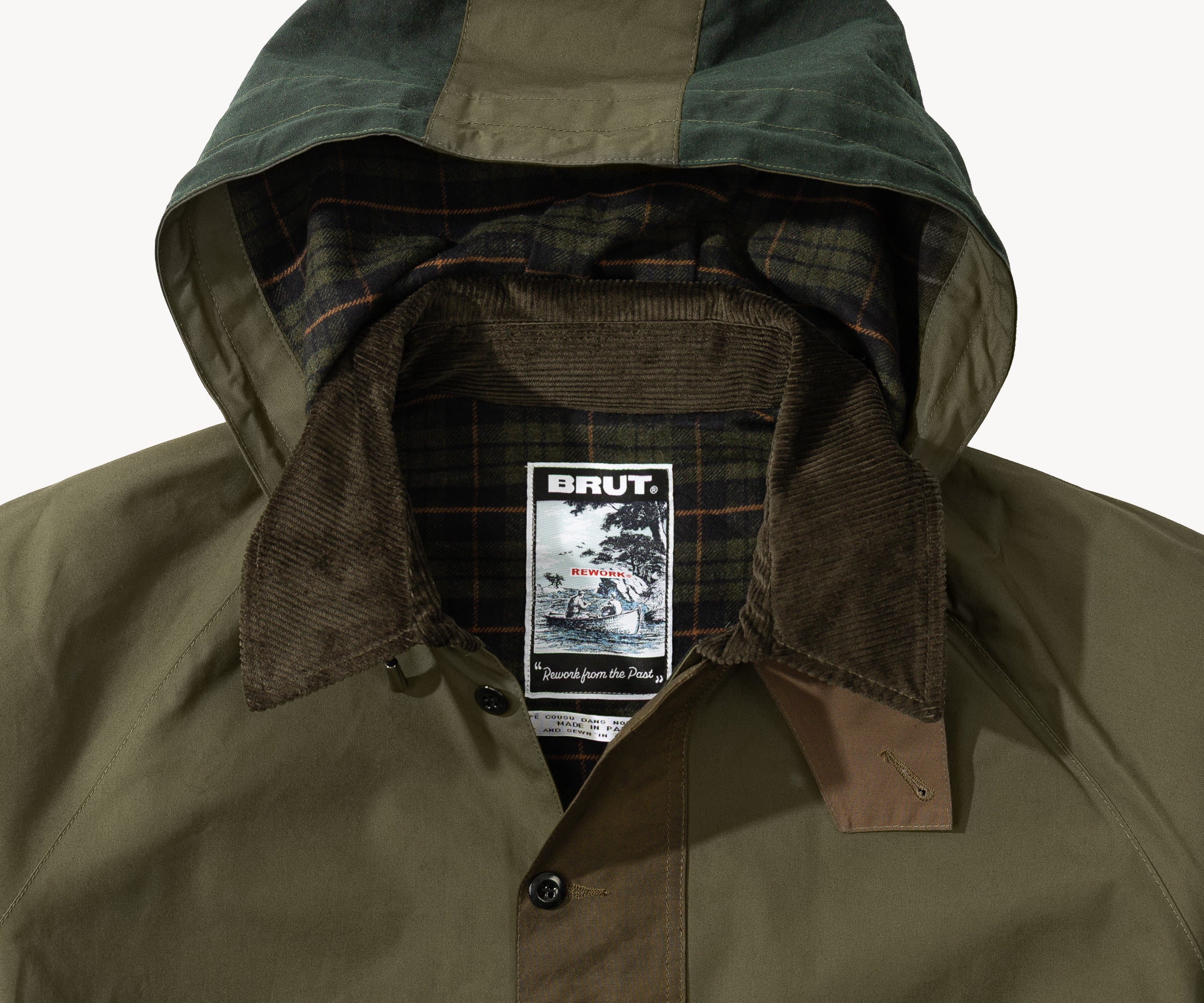 REWORK® POP-OVER WAX JACKET - N° 009 Accessories GREEN / MEDIUM - BRUT Clothing US