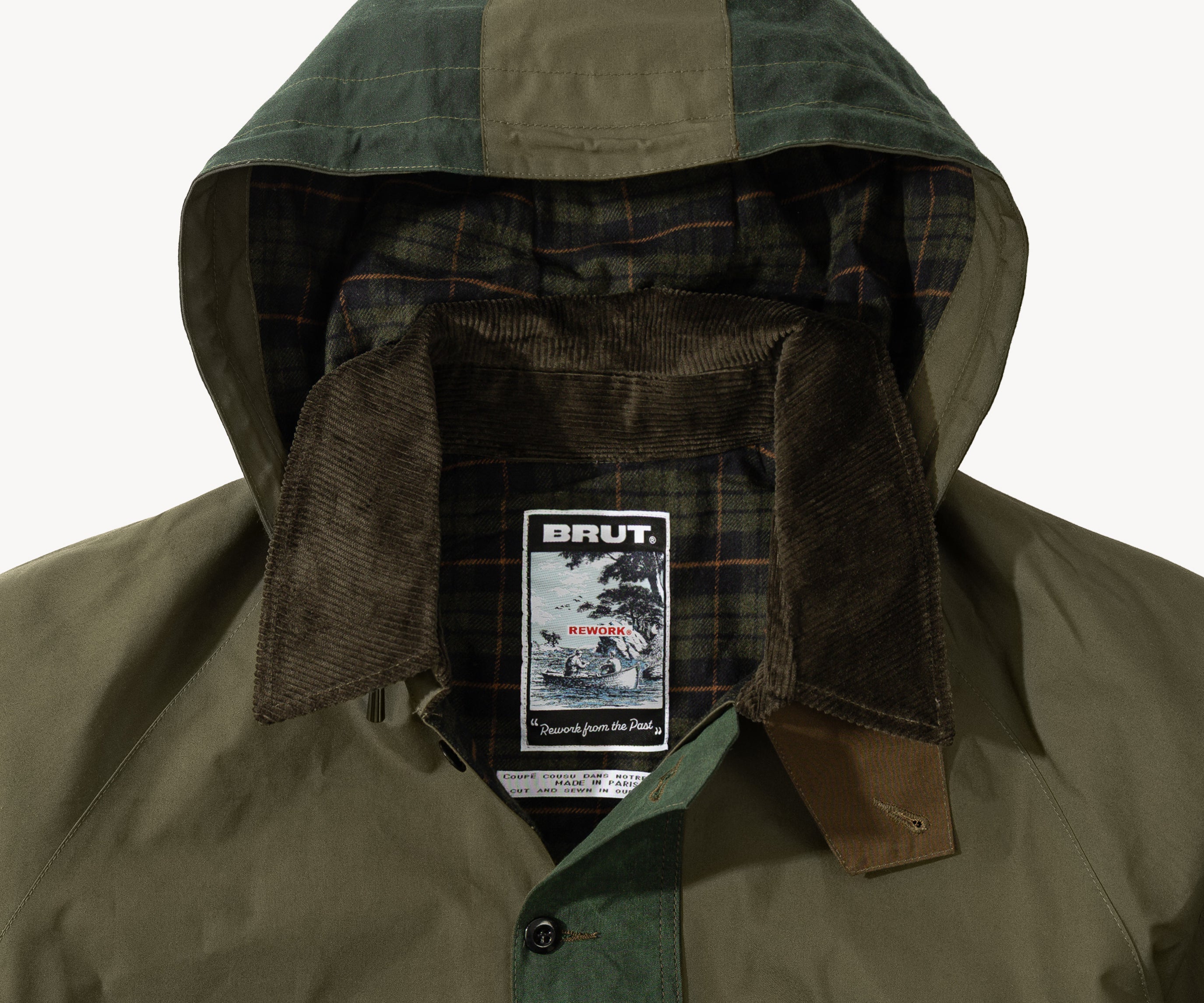 REWORK® POP-OVER WAX JACKET - N° 005 Accessories GREEN / MEDIUM - BRUT Clothing US