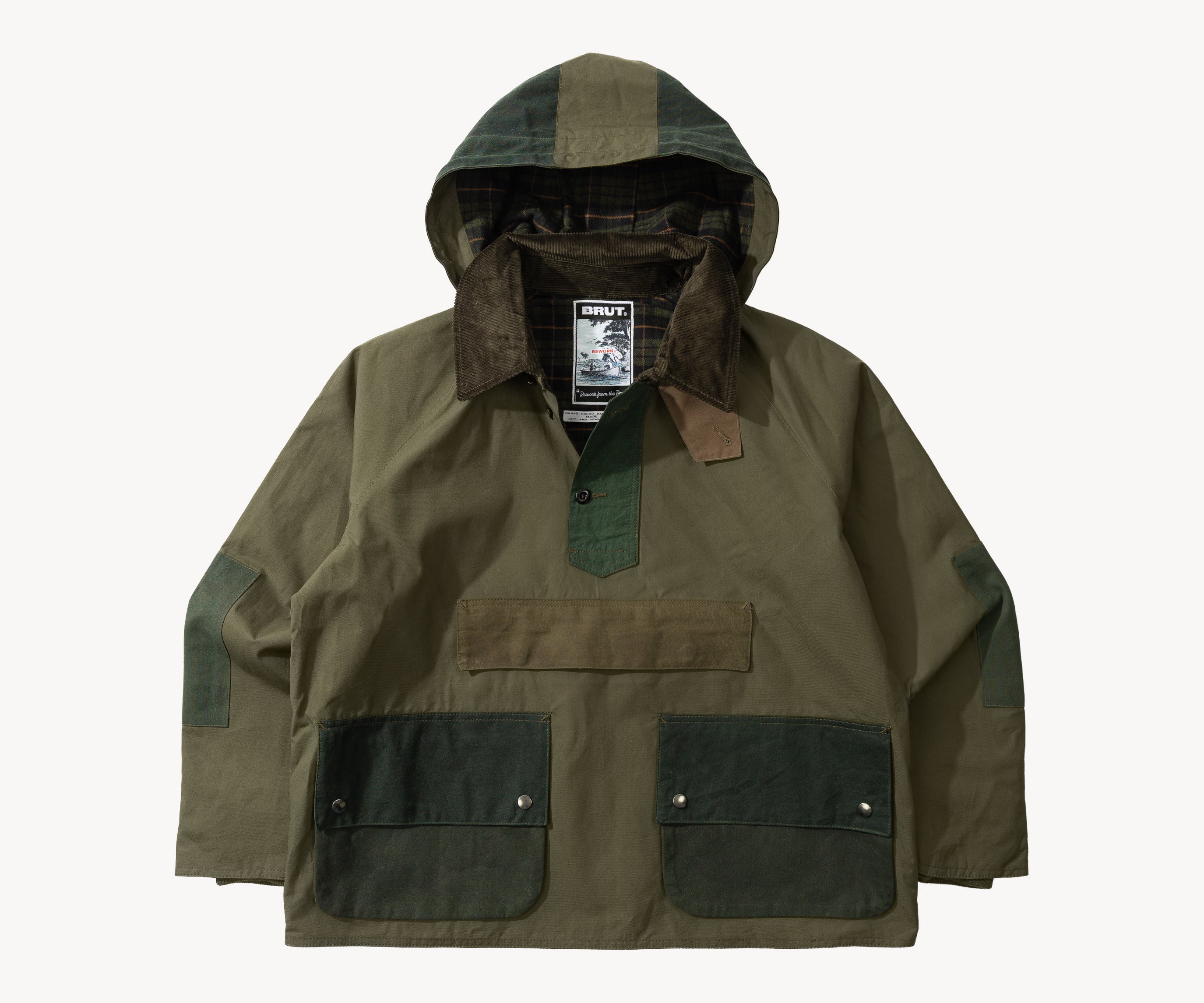 REWORK® POP-OVER WAX JACKET - N° 006 Accessories GREEN / MEDIUM - BRUT Clothing US