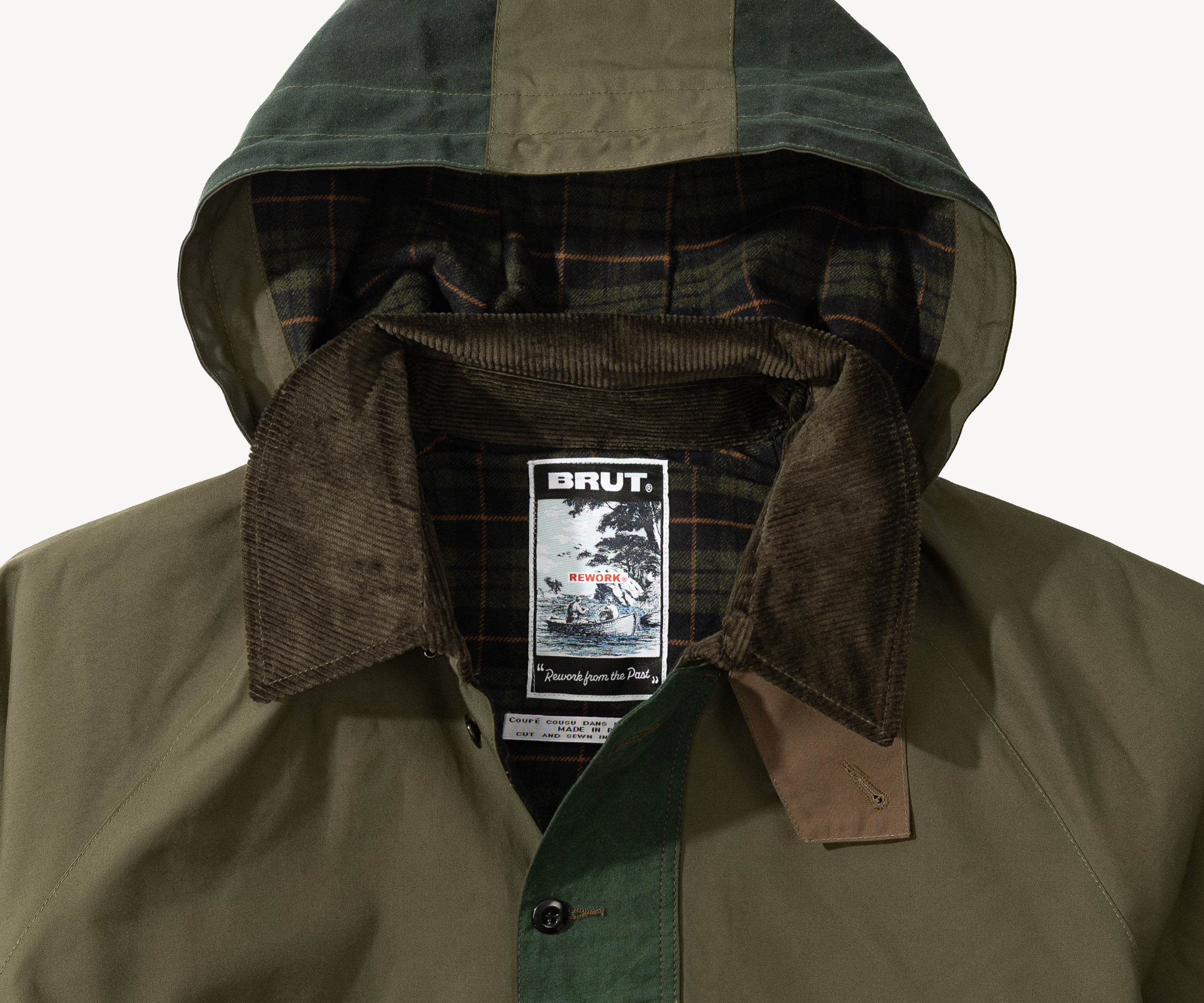 REWORK® POP-OVER WAX JACKET - N° 006 Accessories GREEN / MEDIUM - BRUT Clothing US