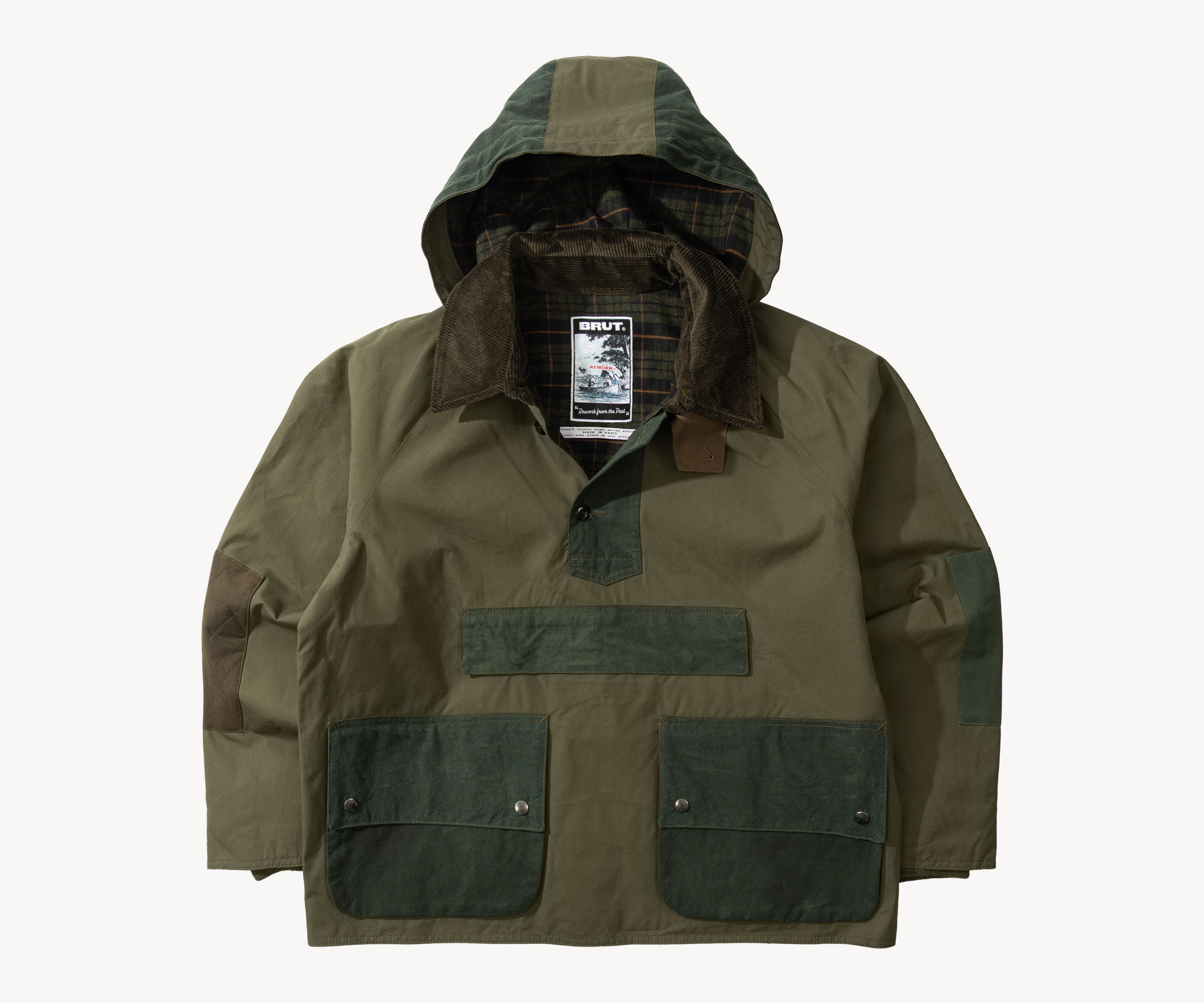 REWORK® POP-OVER WAX JACKET - N° 007 Accessories GREEN / MEDIUM - BRUT Clothing US