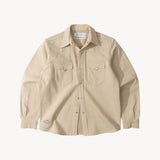 THE WESTERN DENIM SHIRT Shirts X-SMALL / ECRU - BRUT Clothing US