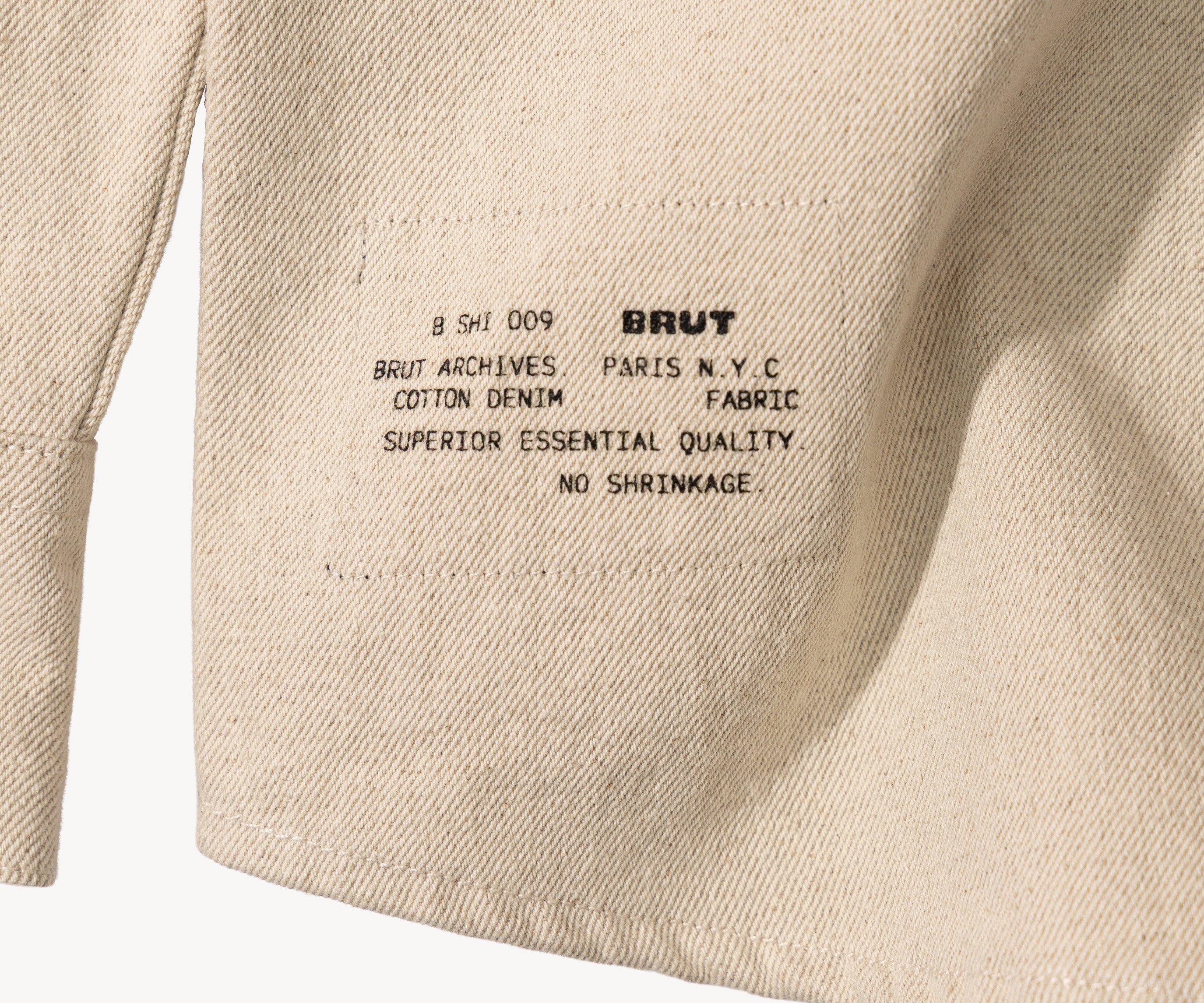 THE WESTERN DENIM SHIRT Shirts X-SMALL / ECRU - BRUT Clothing US