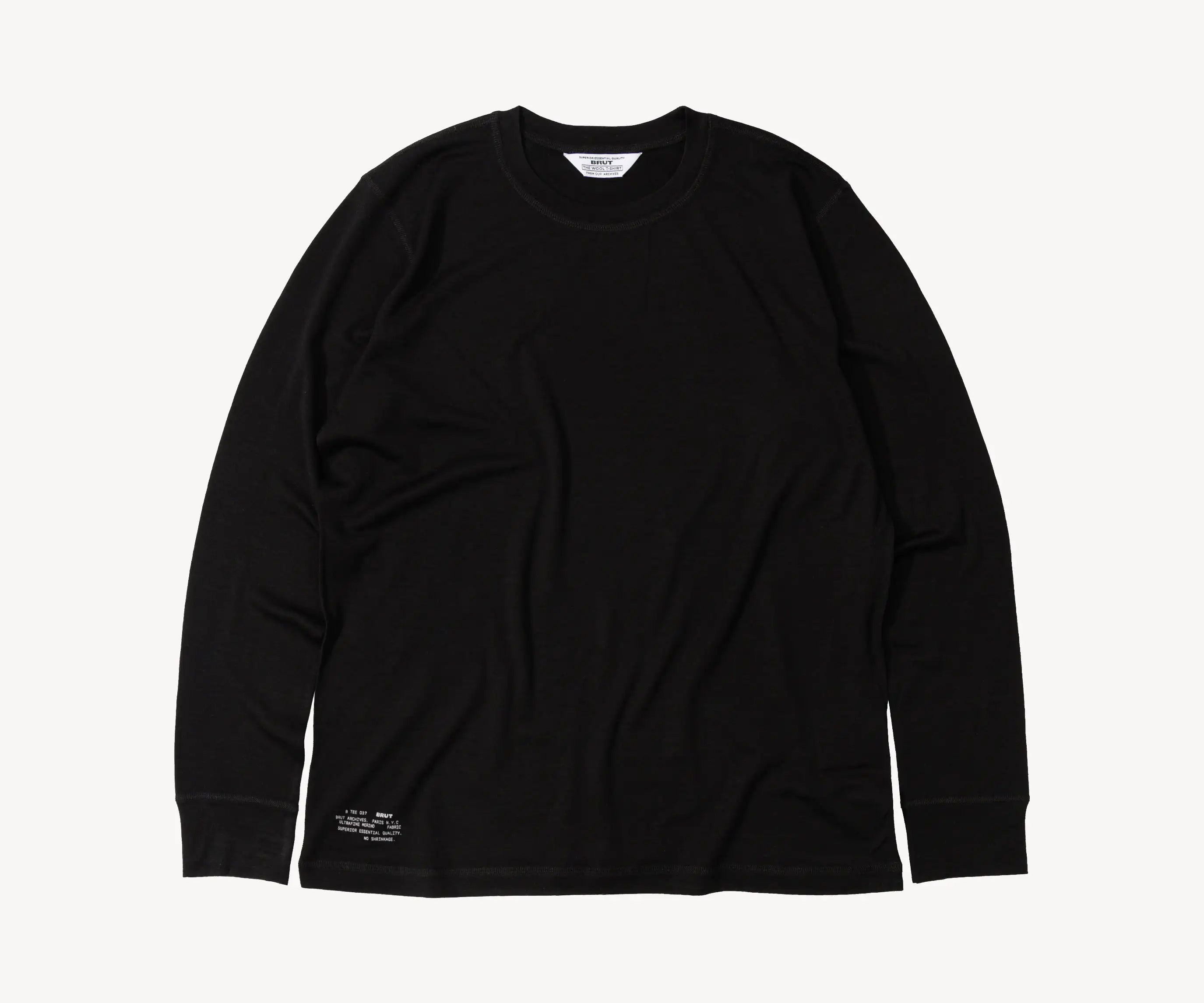 THE BEST WOOL TEE T-Shirts X-SMALL / BLACK - BRUT Clothing