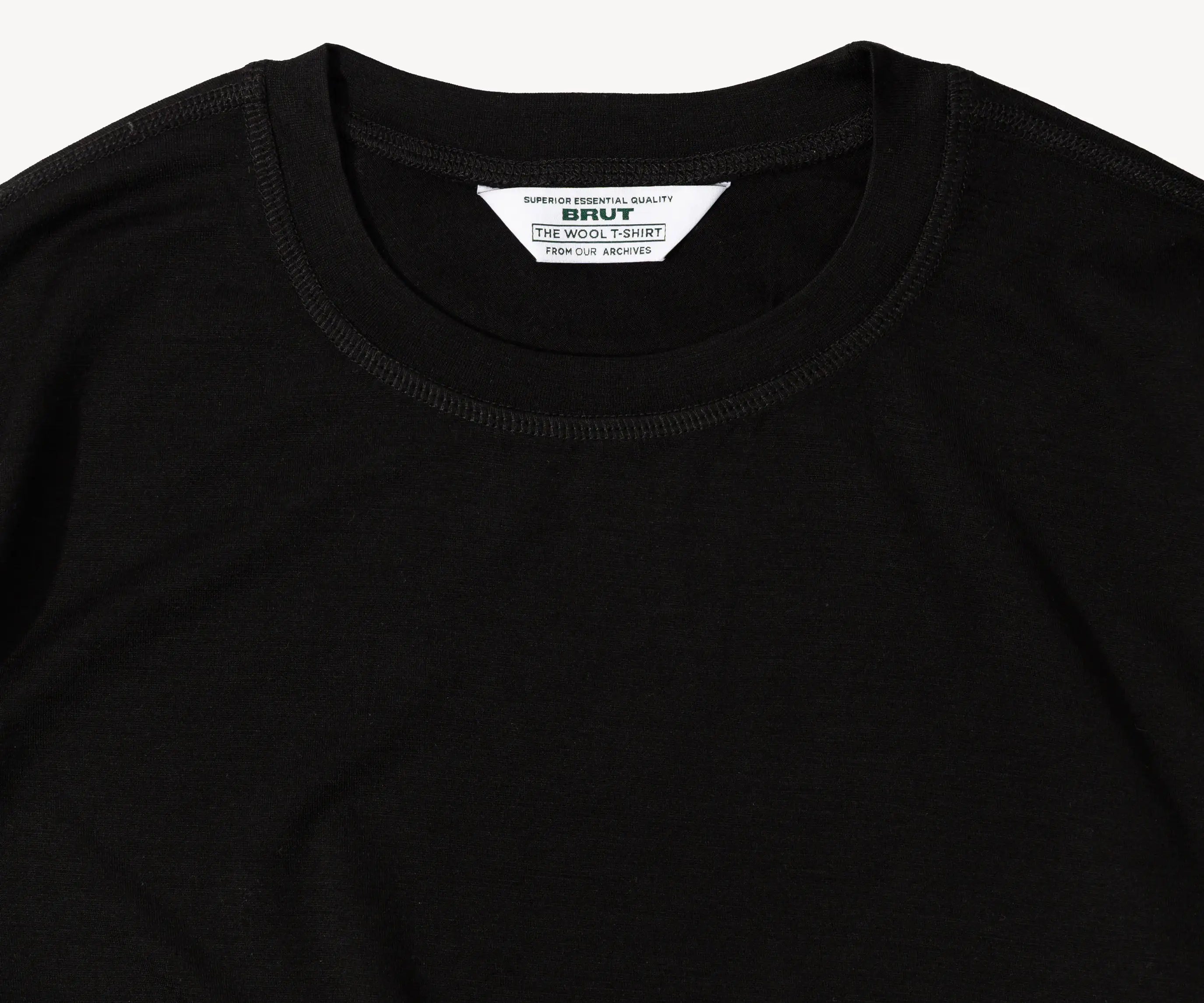 THE BEST WOOL TEE T-Shirts X-SMALL / BLACK - BRUT Clothing US