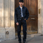THE PLEATED DENIM JACKET Coats & Jackets X-SMALL / DENIM - BRUT Clothing US