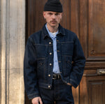 THE PLEATED DENIM JACKET Coats & Jackets X-SMALL / DENIM - BRUT Clothing US