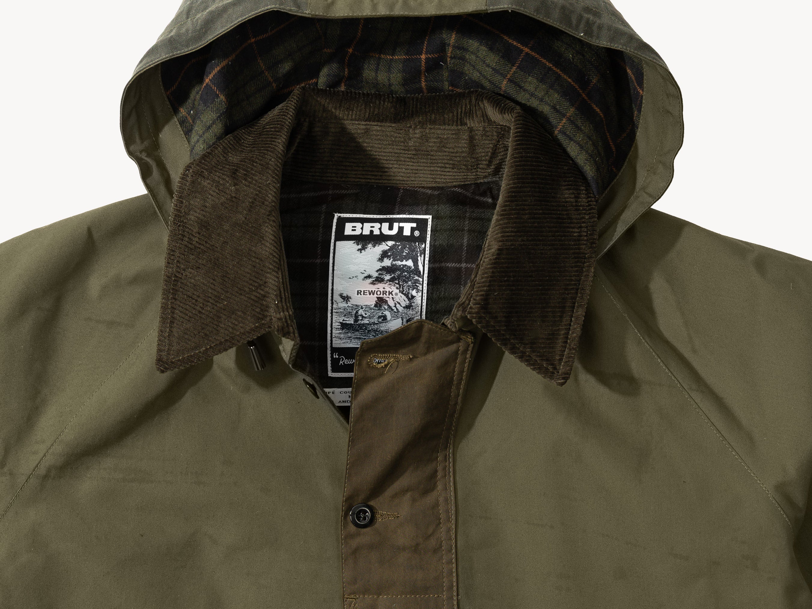 REWORK® POP-OVER WAX JACKET - N° 016 Accessories GREEN / LARGE - BRUT Clothing US