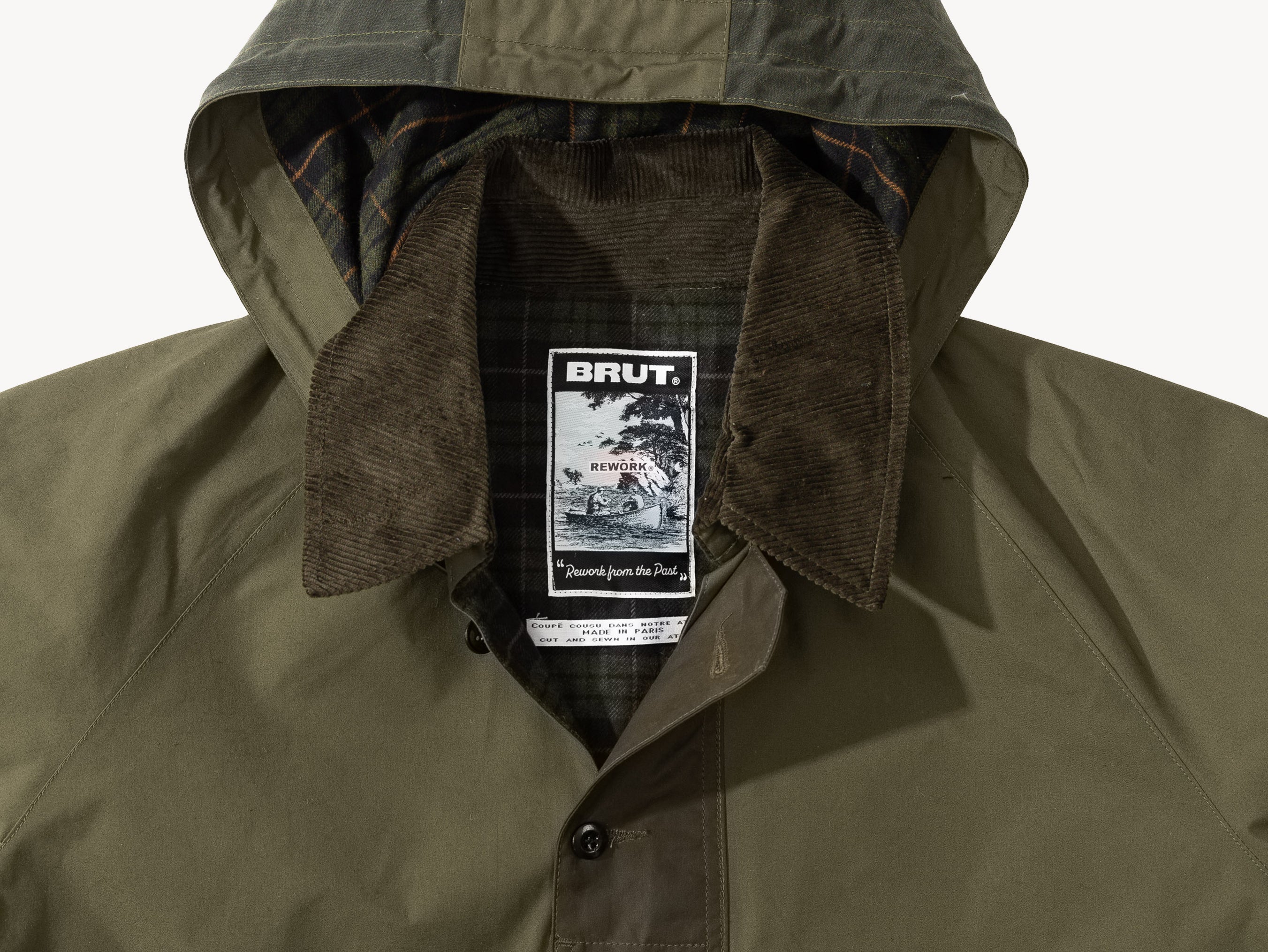 REWORK® POP-OVER WAX JACKET - N° 017 Accessories GREEN / LARGE - BRUT Clothing US