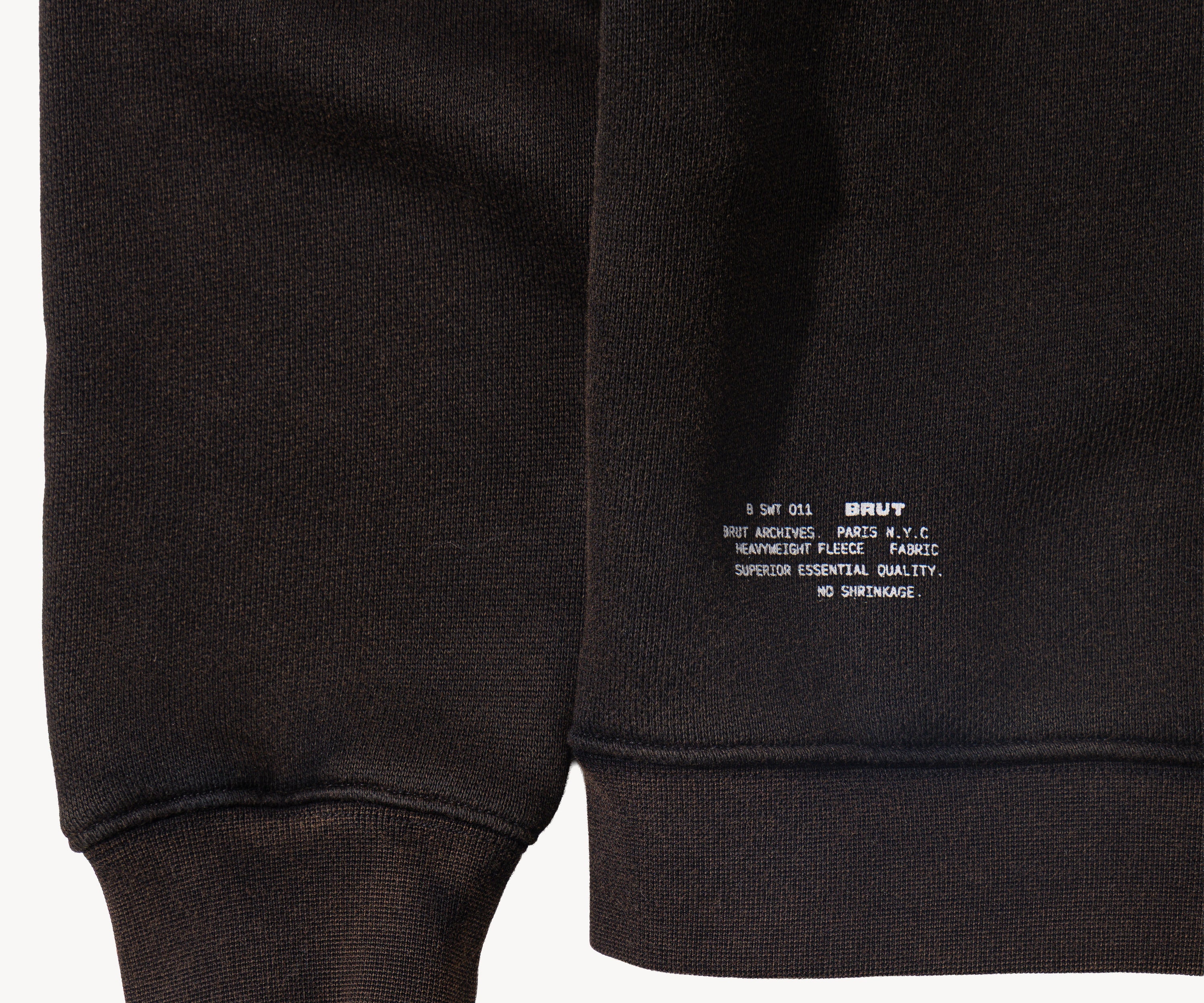 THE CROPPED CREWNECK Knitwear X-SMALL / BLACK - BRUT Clothing US