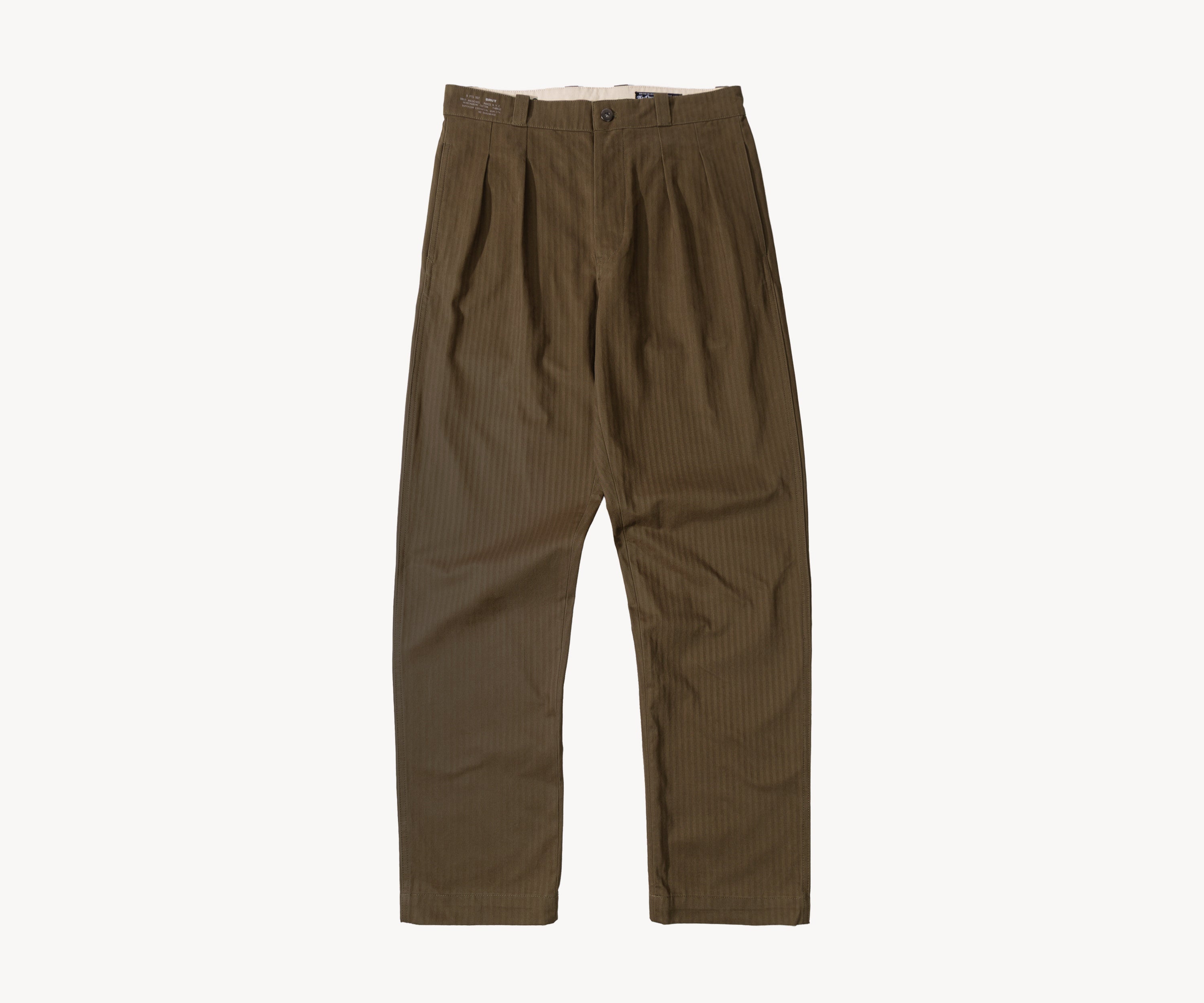 THE DOUBLE PLEAT PANTS Pants US26 / BROWN - BRUT Clothing US