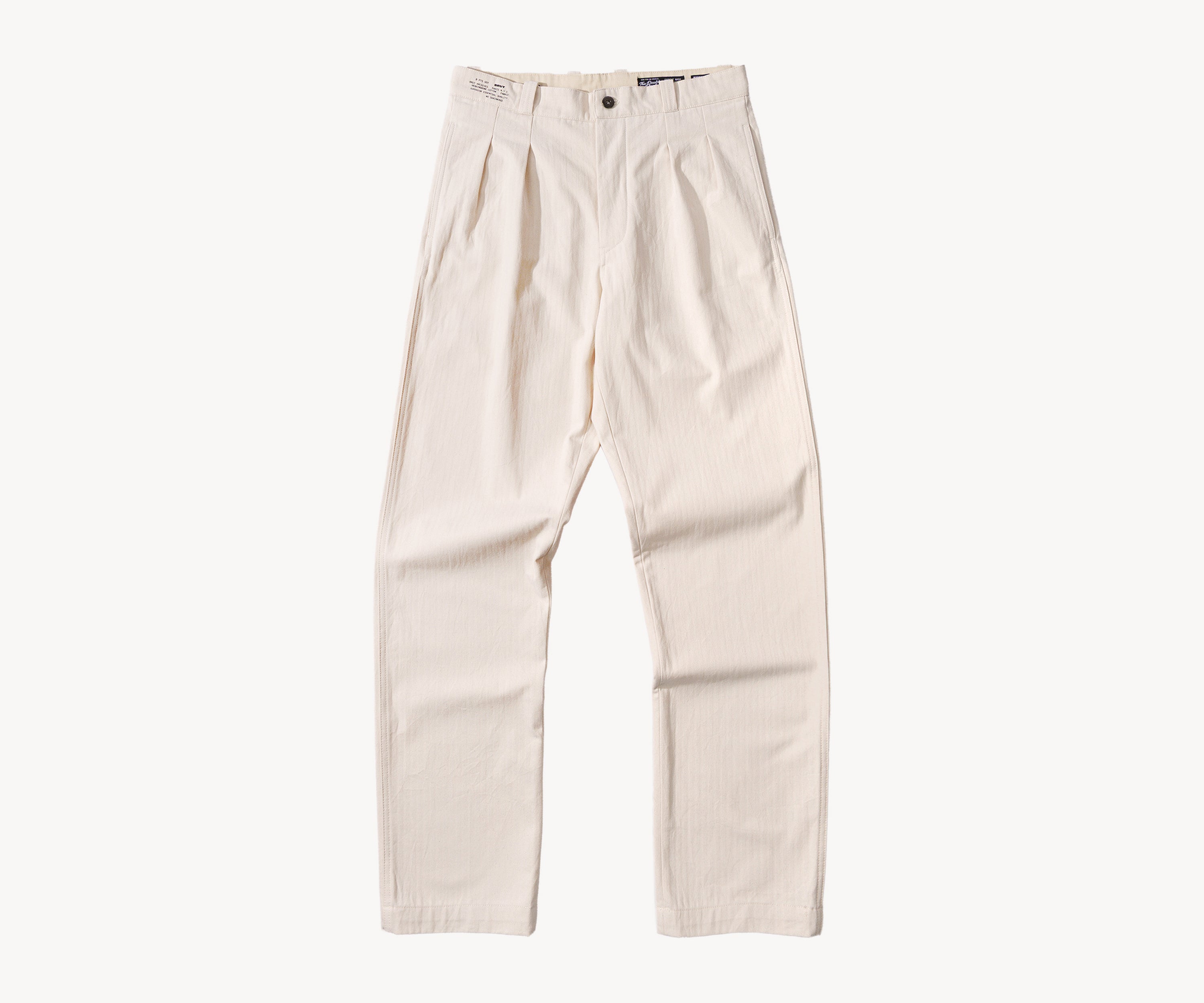 THE DOUBLE PLEAT PANTS Pants US26 / ECRU - BRUT Clothing US