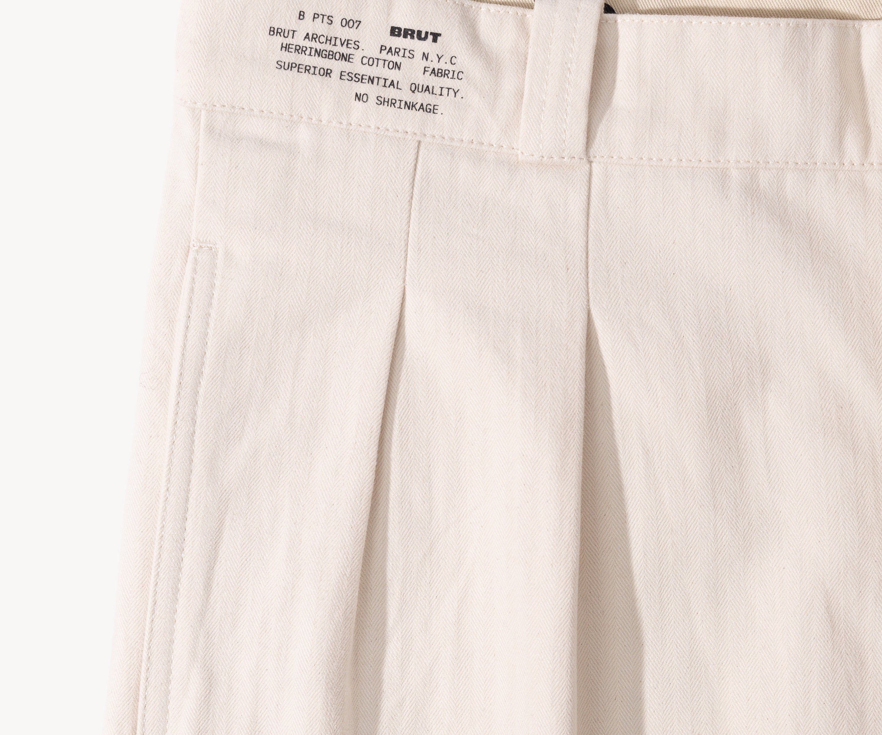 THE DOUBLE PLEAT PANTS Pants US26 / ECRU - BRUT Clothing US