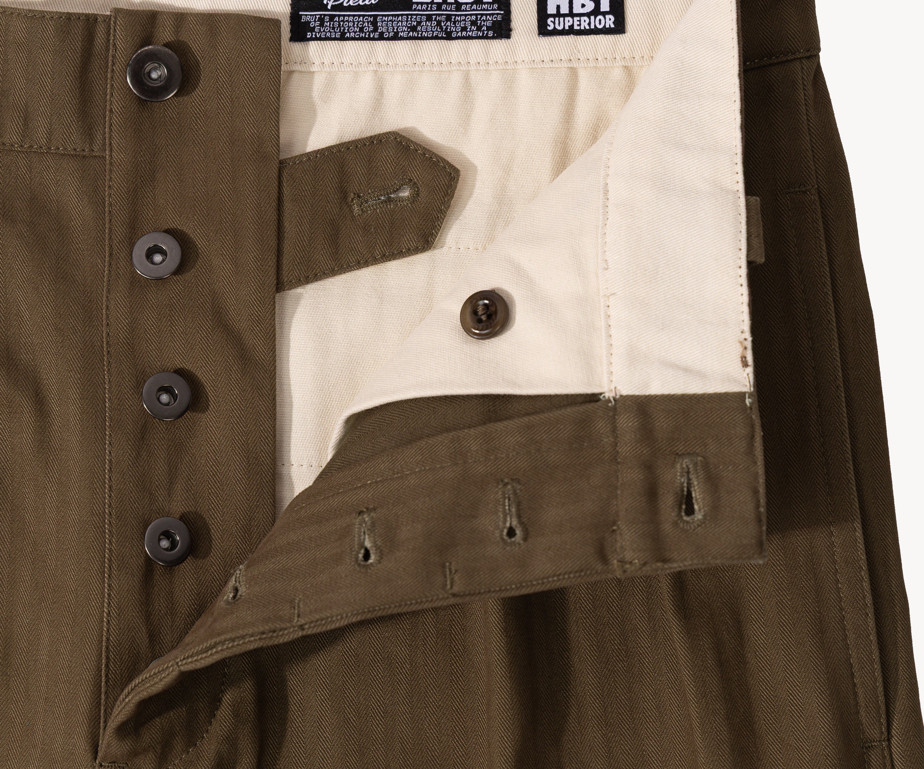 THE DOUBLE PLEAT PANTS Pants US26 / BROWN - BRUT Clothing US
