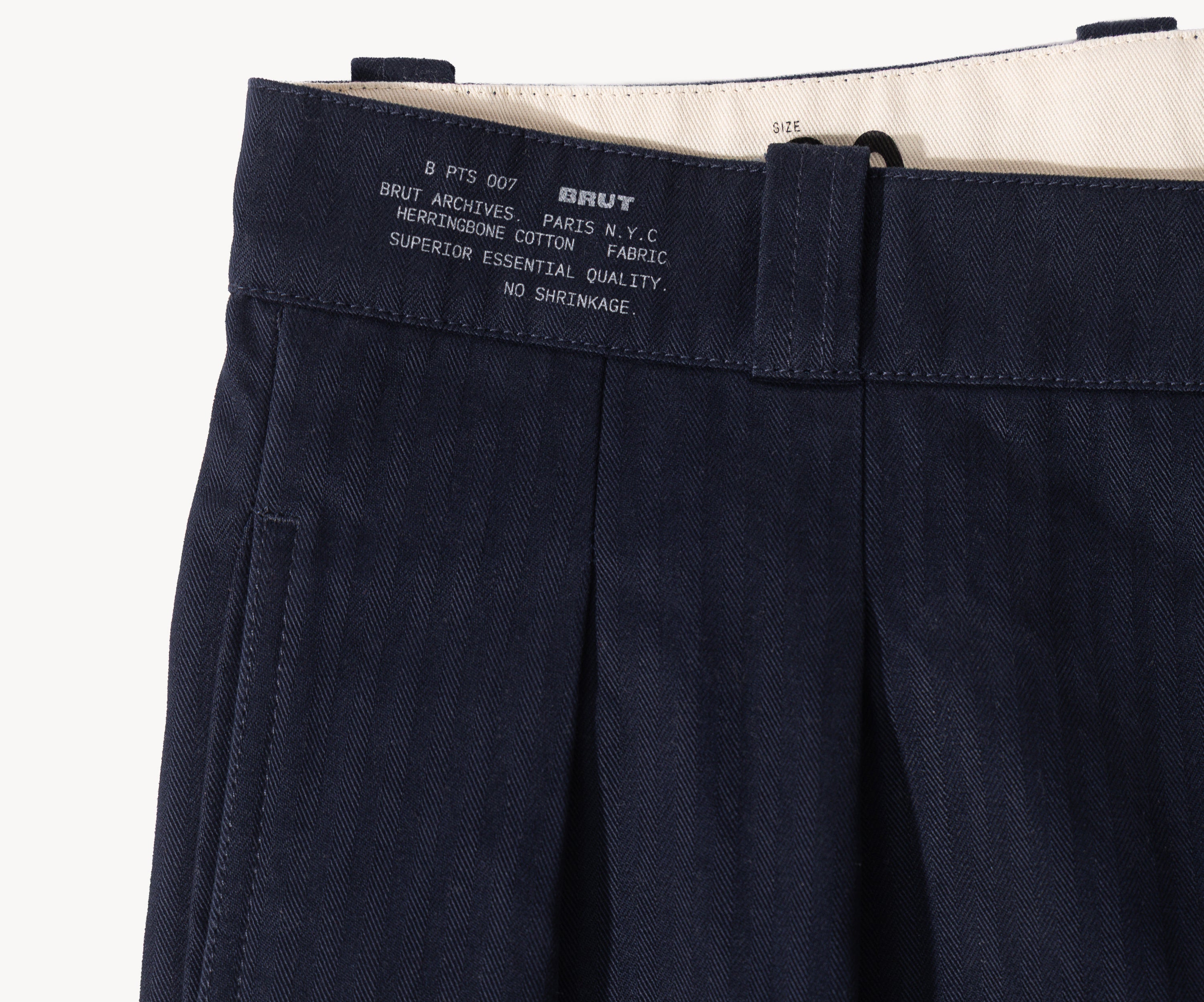 THE DOUBLE PLEAT PANTS Pants US26 / NAVY - BRUT Clothing US