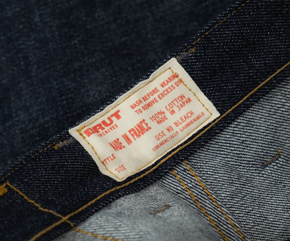 THE DOUBLE PLEATED DENIM Pants US28 / RAW INDIGO - BRUT Clothing US