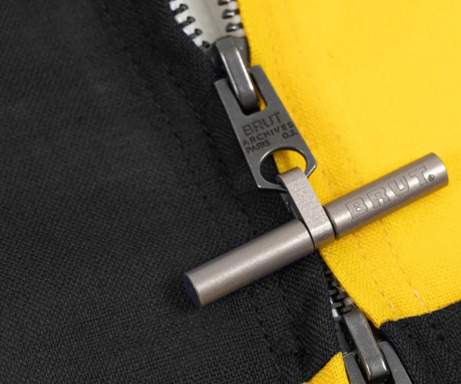 REWORK® FLAG JACKET Coats & Jackets X-SMALL / BLACK / YELLOW - BRUT Clothing US