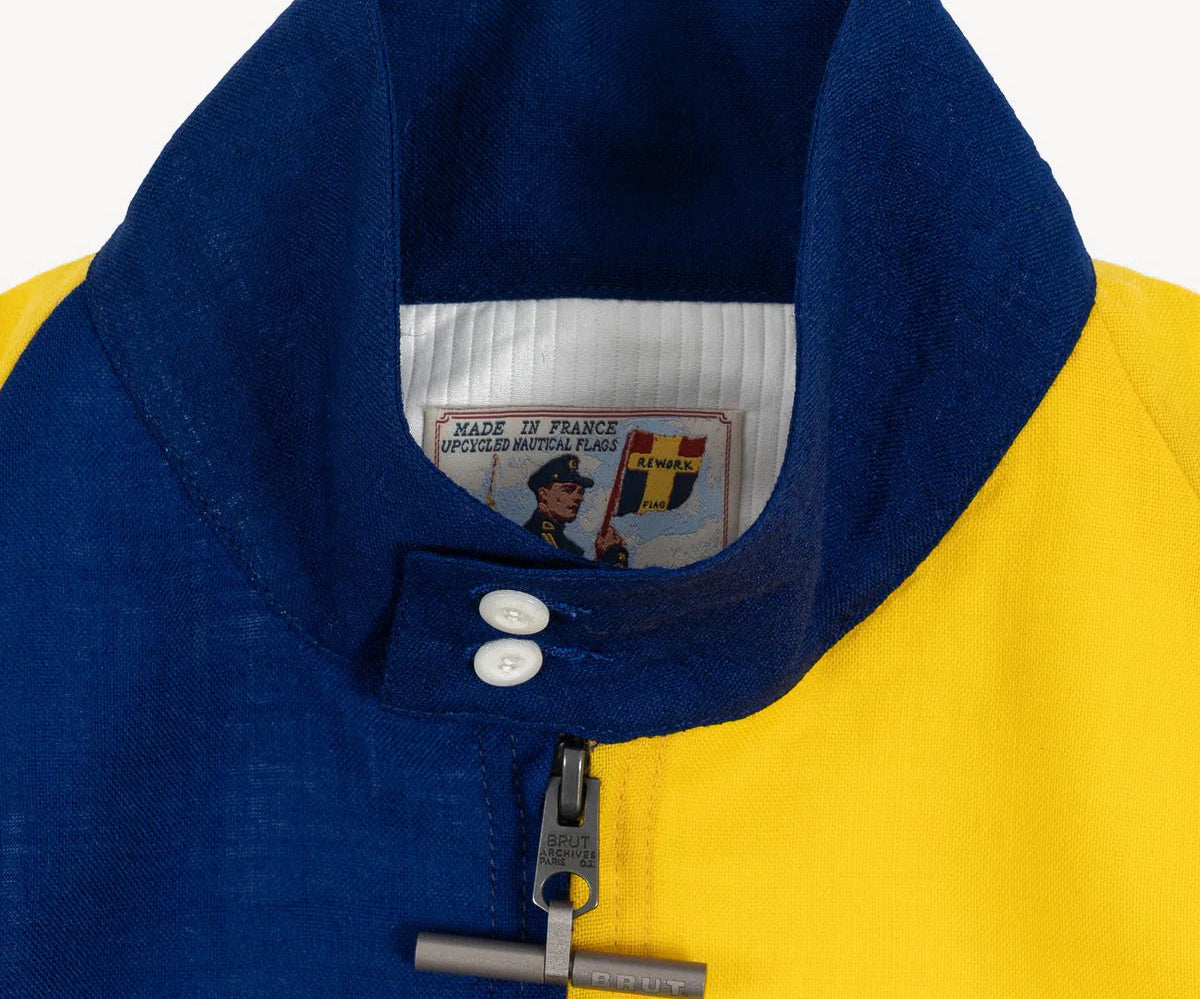 REWORK® FLAG JACKET Coats & Jackets X-SMALL / BLUE / YELLOW - BRUT Clothing US