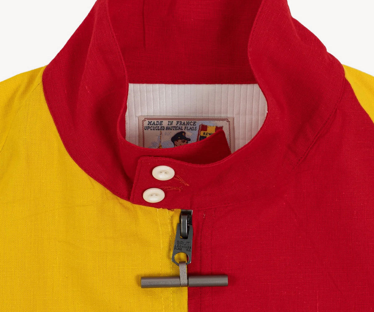 REWORK® FLAG JACKET Coats & Jackets X-SMALL / RED / YELLOW - BRUT Clothing US