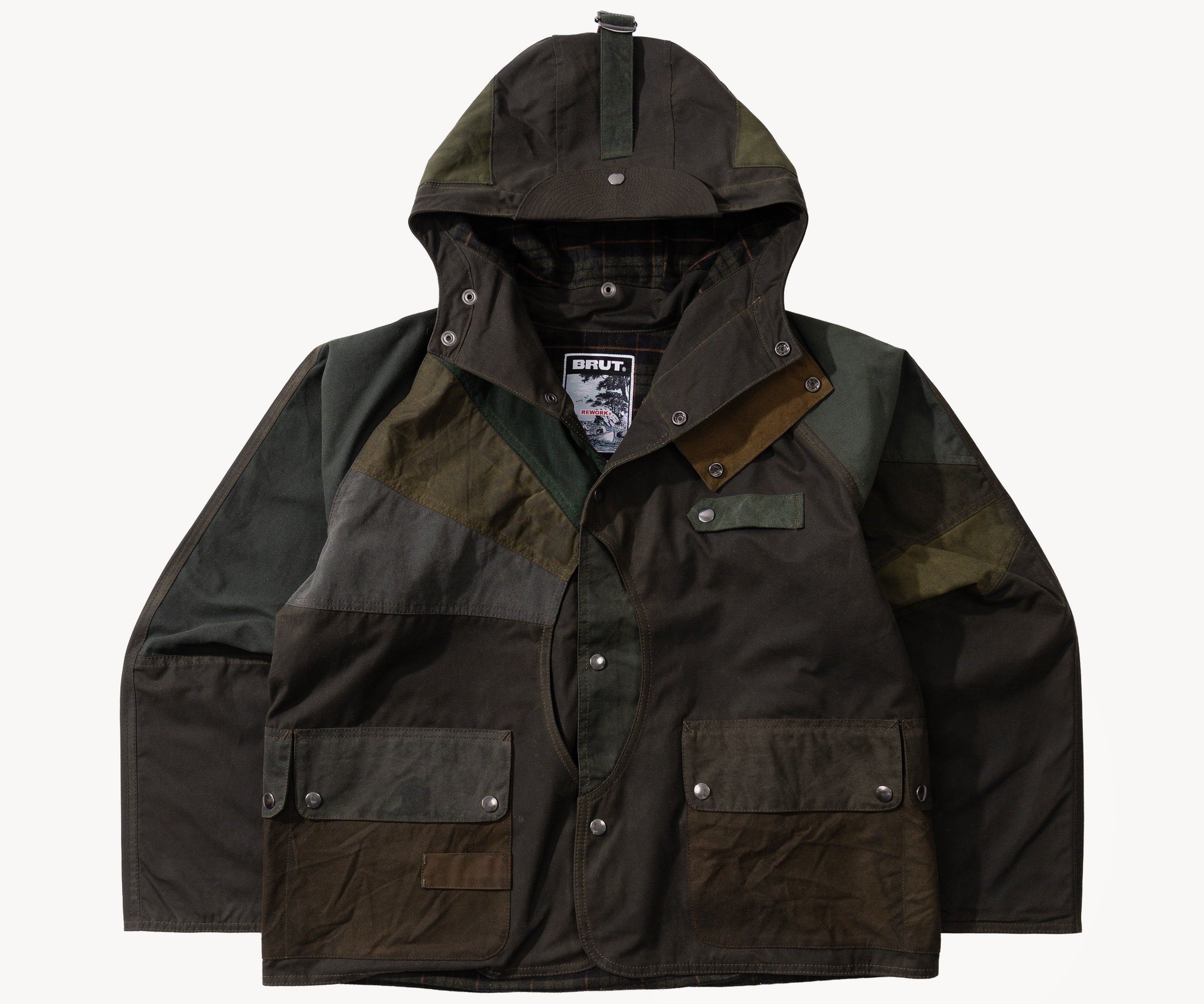 REWORK® FULLMOON WAX JACKET - N° 006 Coats & Jackets MEDIUM / GREEN - BRUT Clothing US