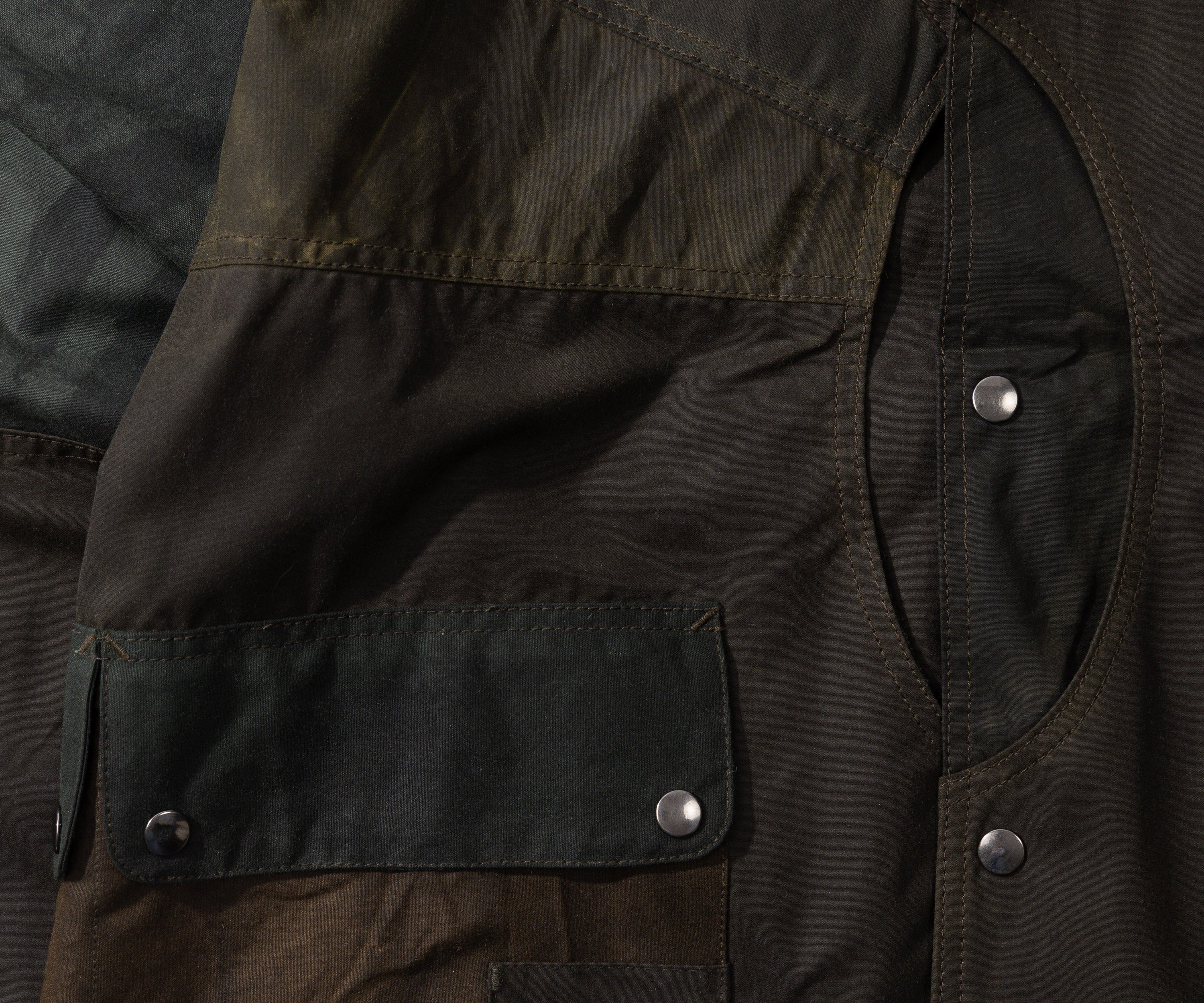 REWORK® FULLMOON WAX JACKET - N° 011 Coats & Jackets LARGE / GREEN - BRUT Clothing US