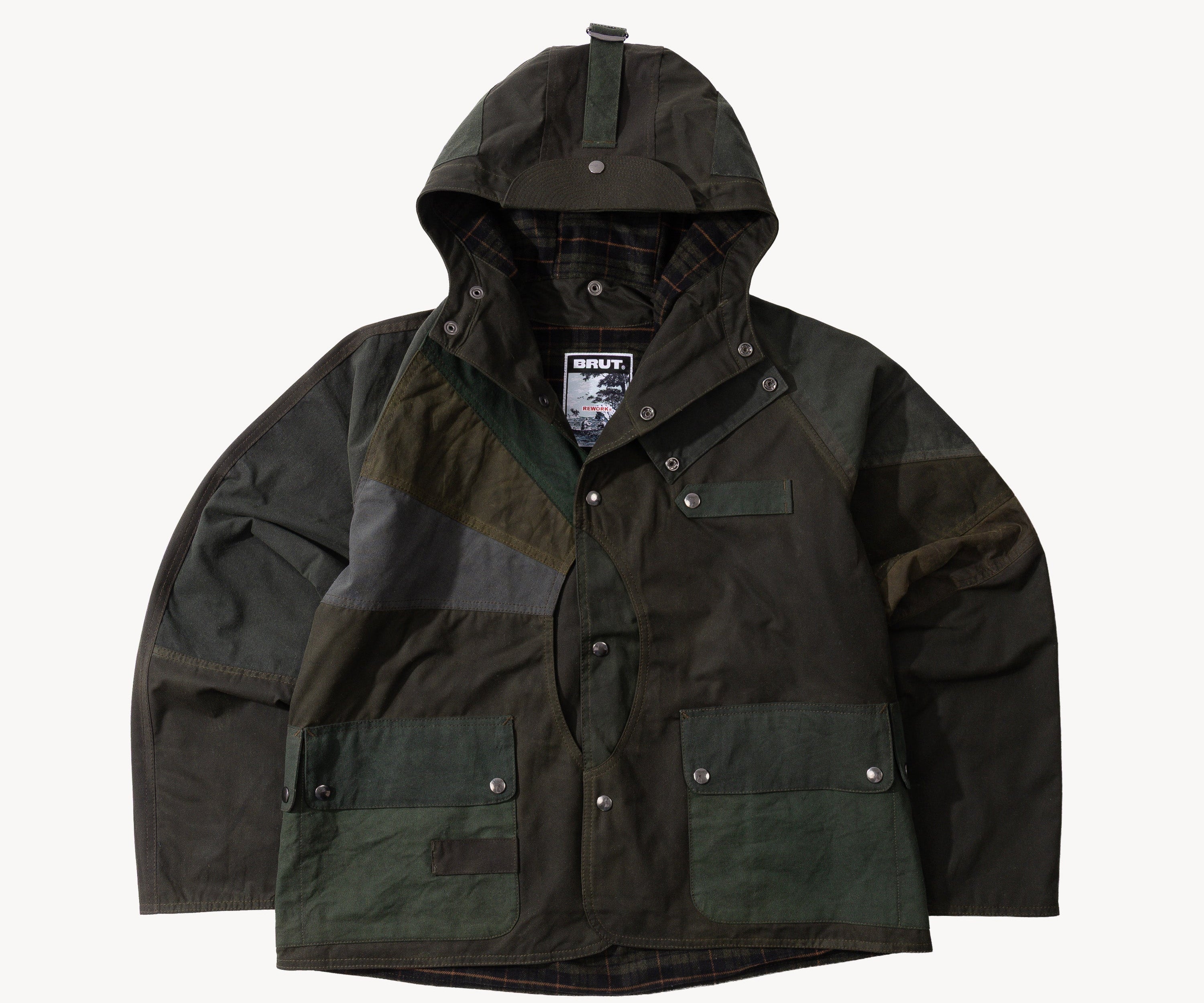 REWORK® FULLMOON WAX JACKET - N° 003 Coats & Jackets MEDIUM / GREEN - BRUT Clothing US