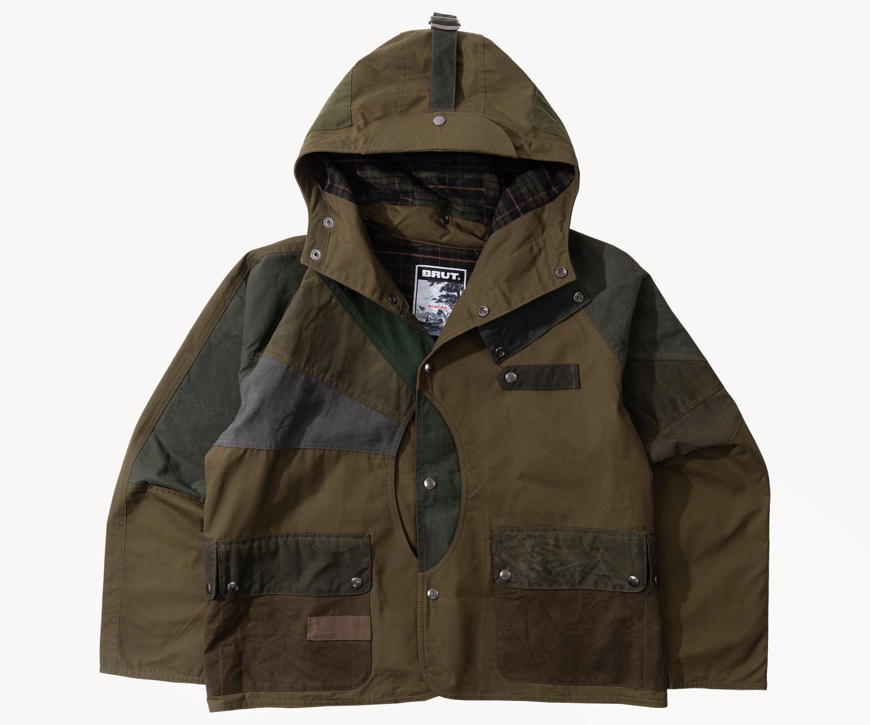 REWORK® FULLMOON WAX JACKET - N° 007 Coats & Jackets MEDIUM / GREEN - BRUT Clothing US