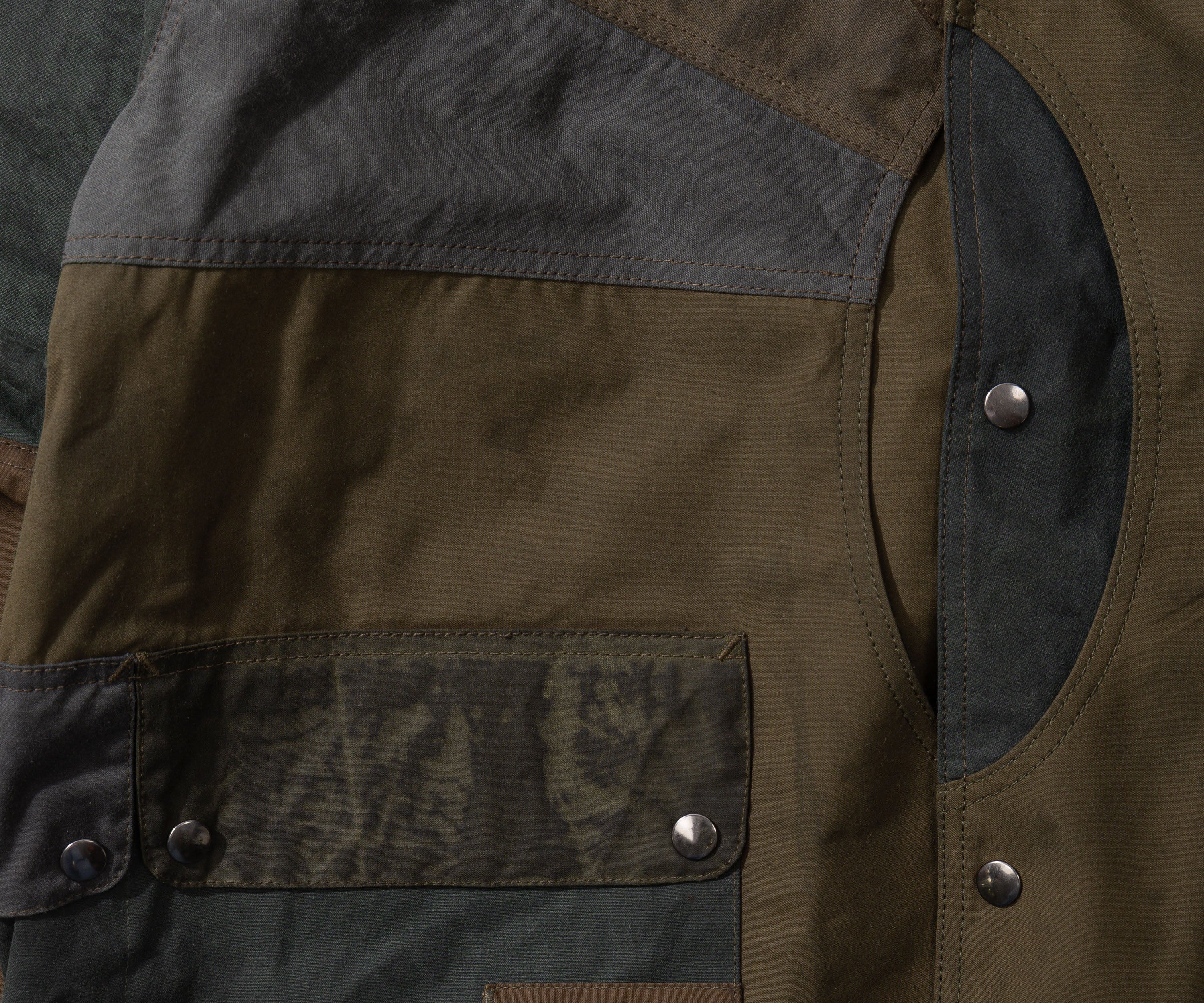 REWORK® FULLMOON WAX JACKET - N° 012 Coats & Jackets LARGE / GREEN - BRUT Clothing US