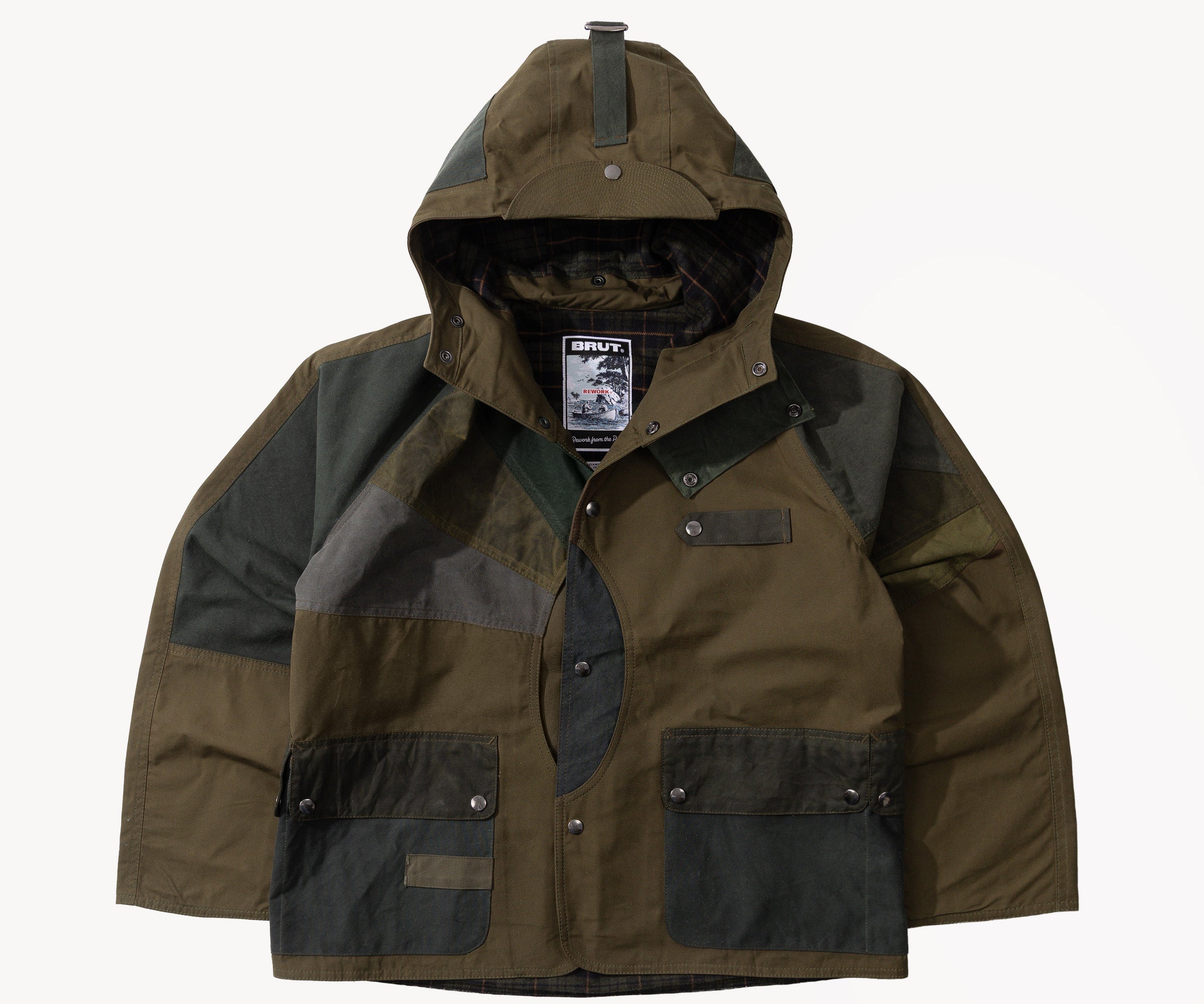 REWORK® FULLMOON WAX JACKET - N° 004 Coats & Jackets MEDIUM / GREEN - BRUT Clothing US