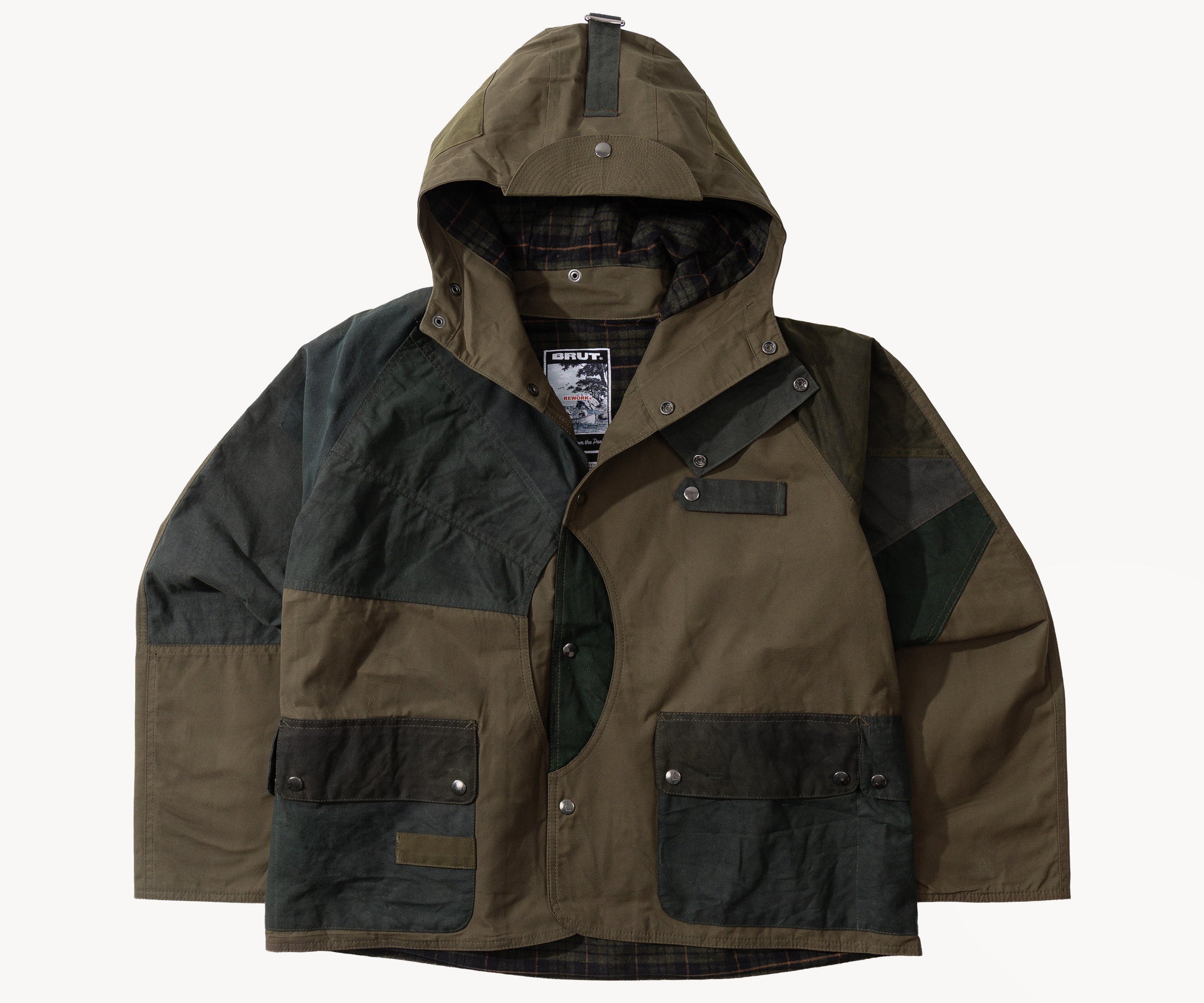REWORK® FULLMOON WAX JACKET - N° 014 Coats & Jackets X-LARGE / GREEN - BRUT Clothing US