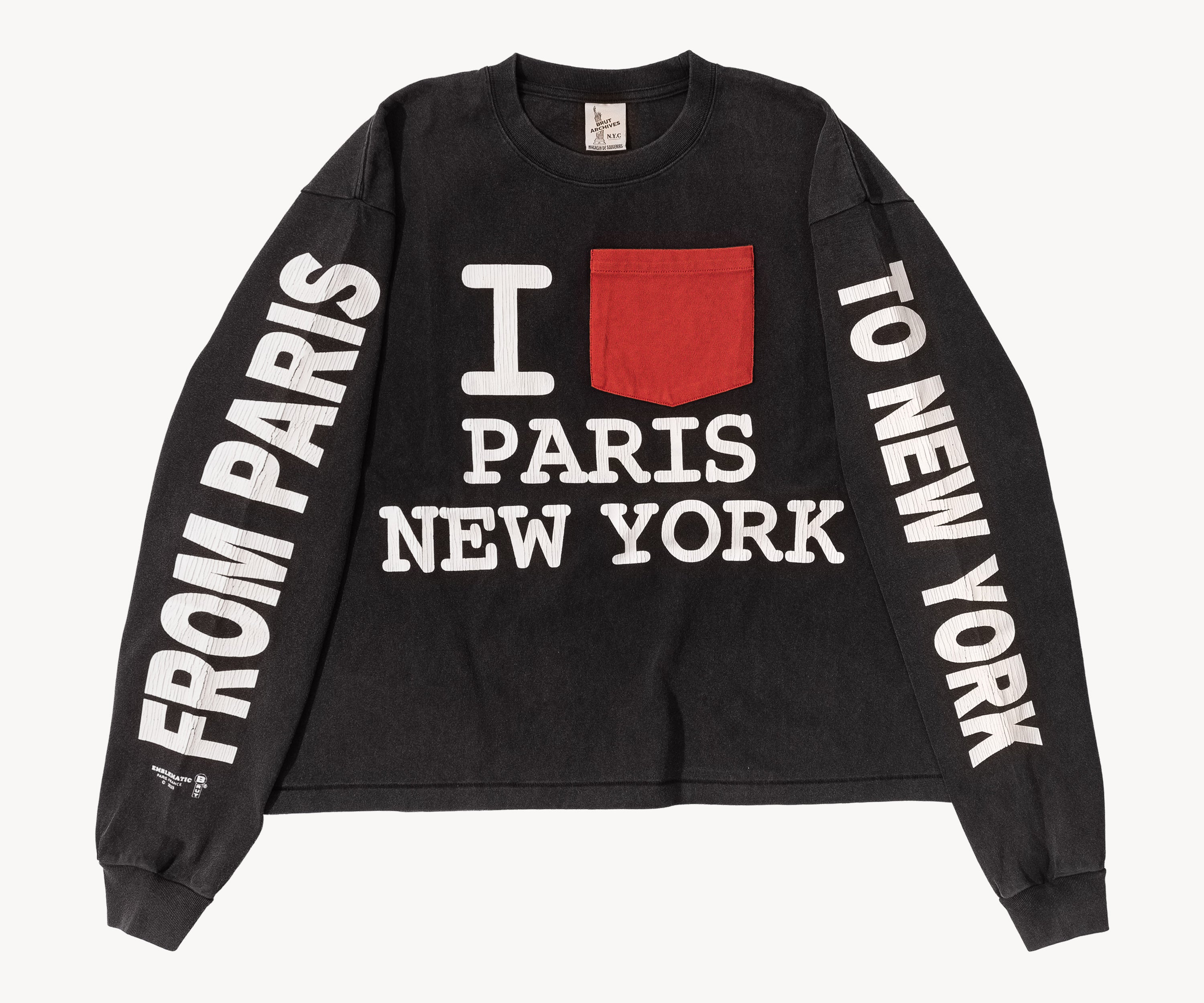 I LOVE PARIS NYC TEE T-Shirts X-SMALL / BLACK - BRUT Clothing US