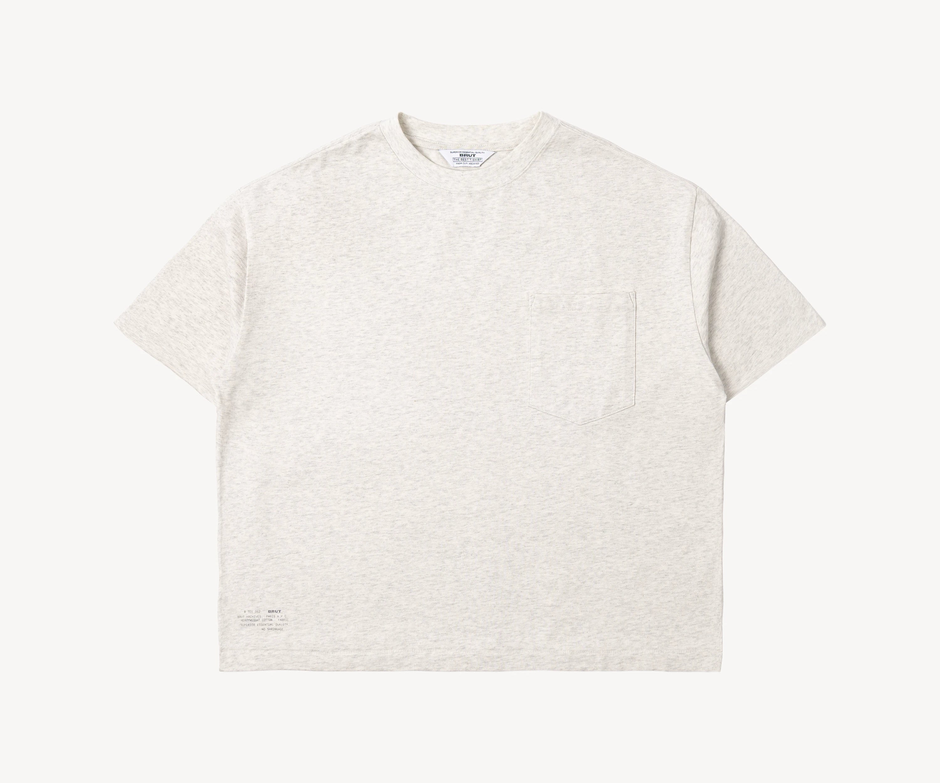 THE BEST POCKET TEE T-Shirts X-SMALL / HEATHER GREY - BRUT Clothing US
