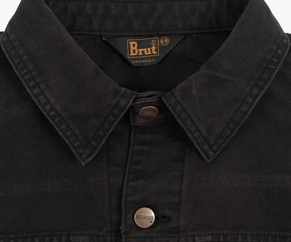 THE PLEATED RIVET JACKET Coats & Jackets X-SMALL / BLACK - BRUT Clothing US