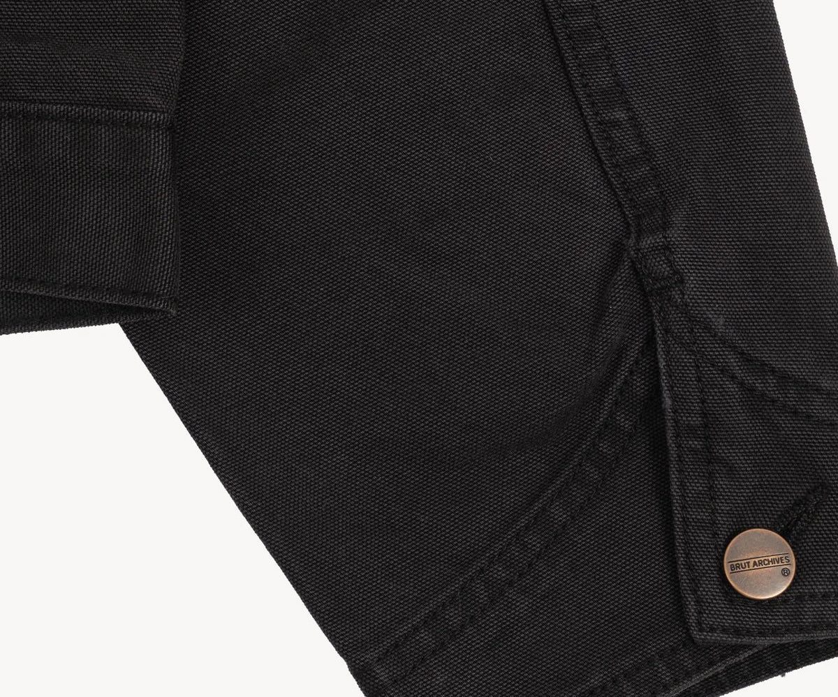 THE PLEATED RIVET JACKET Coats & Jackets X-SMALL / BLACK - BRUT Clothing US