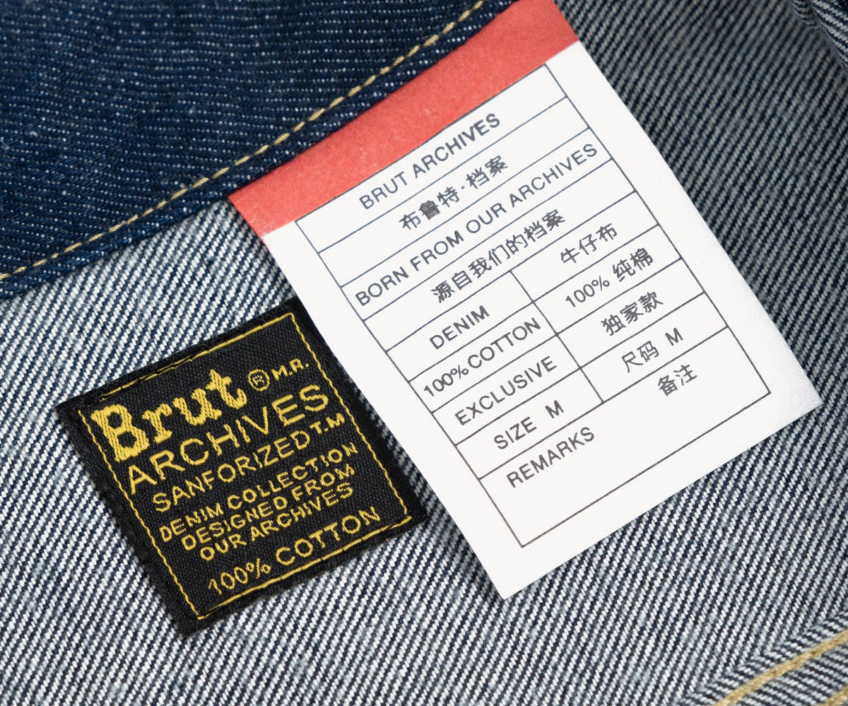 THE RIVET TRUCKER JACKET Coats & Jackets X-SMALL / RAW INDIGO - BRUT Clothing US