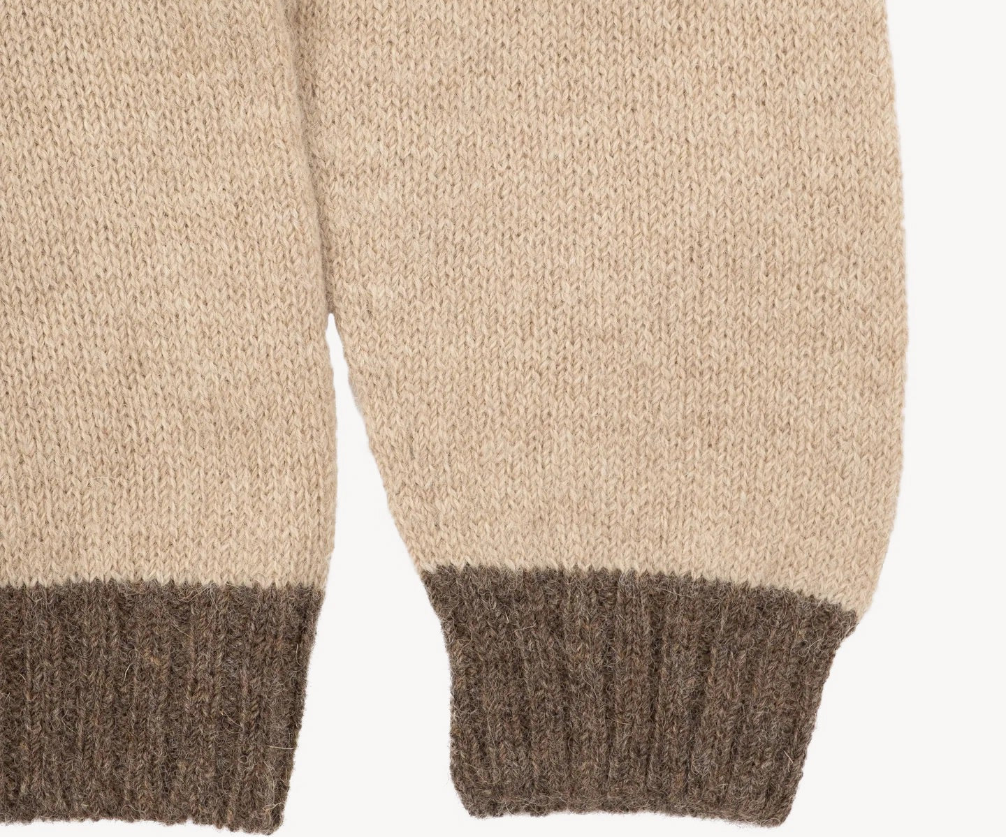 THE V-NECK SHETLAND Knitwear SMALL / BEIGE - BRUT Clothing US