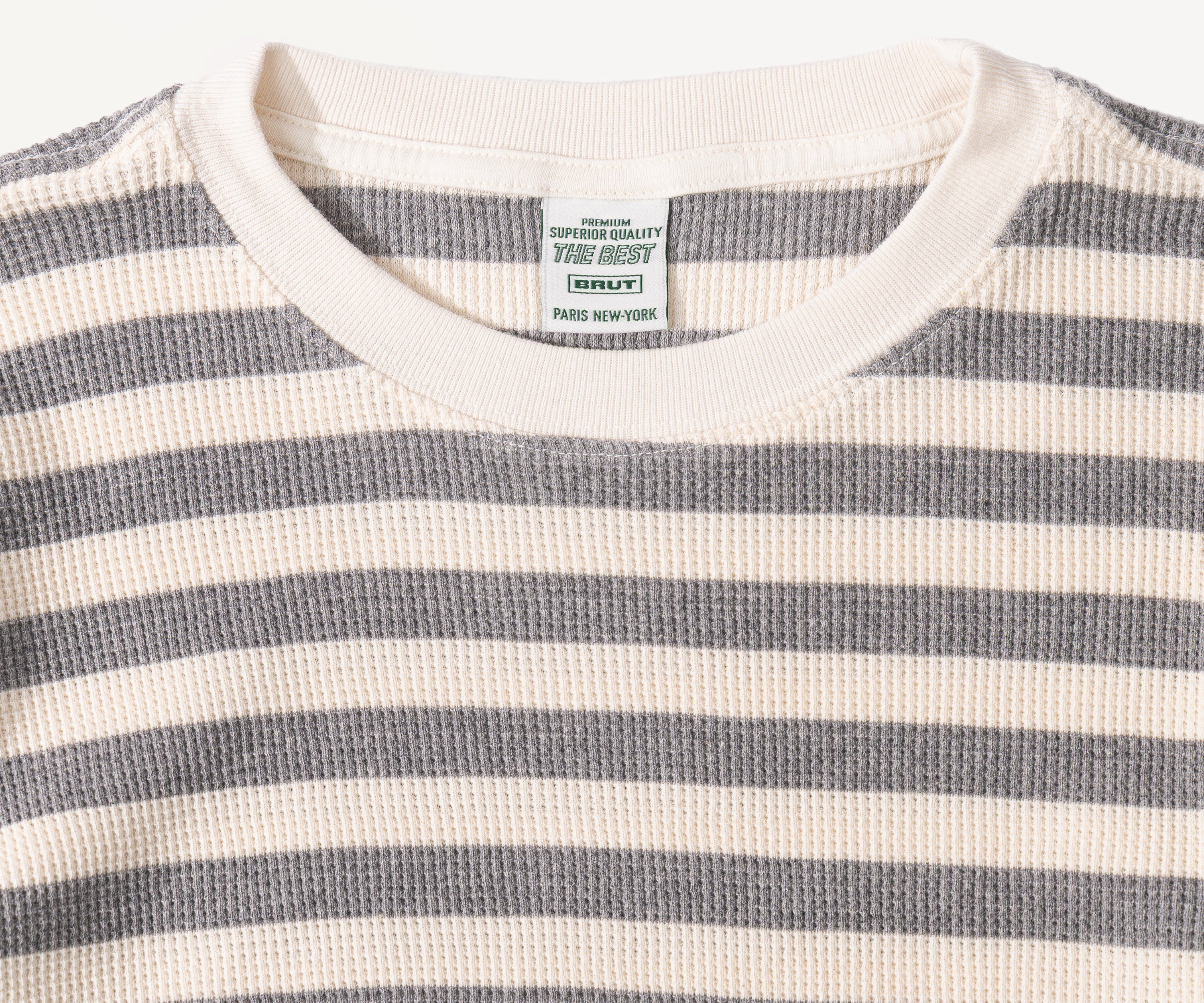THE BEST THERMAL T-Shirts X-SMALL / GREY / CREAM - BRUT Clothing US
