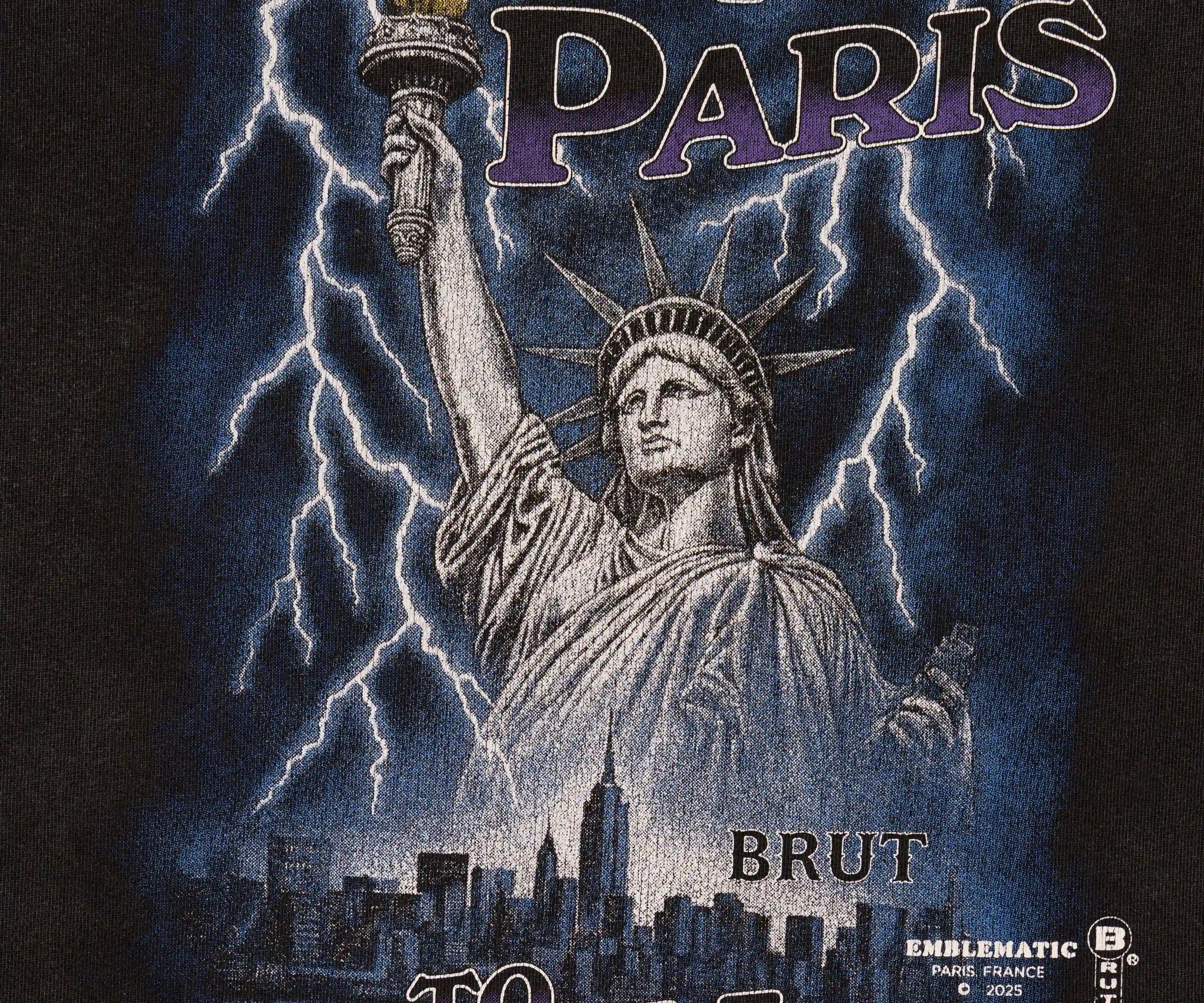 FROM PARIS TO NYC TEE T-Shirts X-SMALL / BLACK - BRUT Clothing US