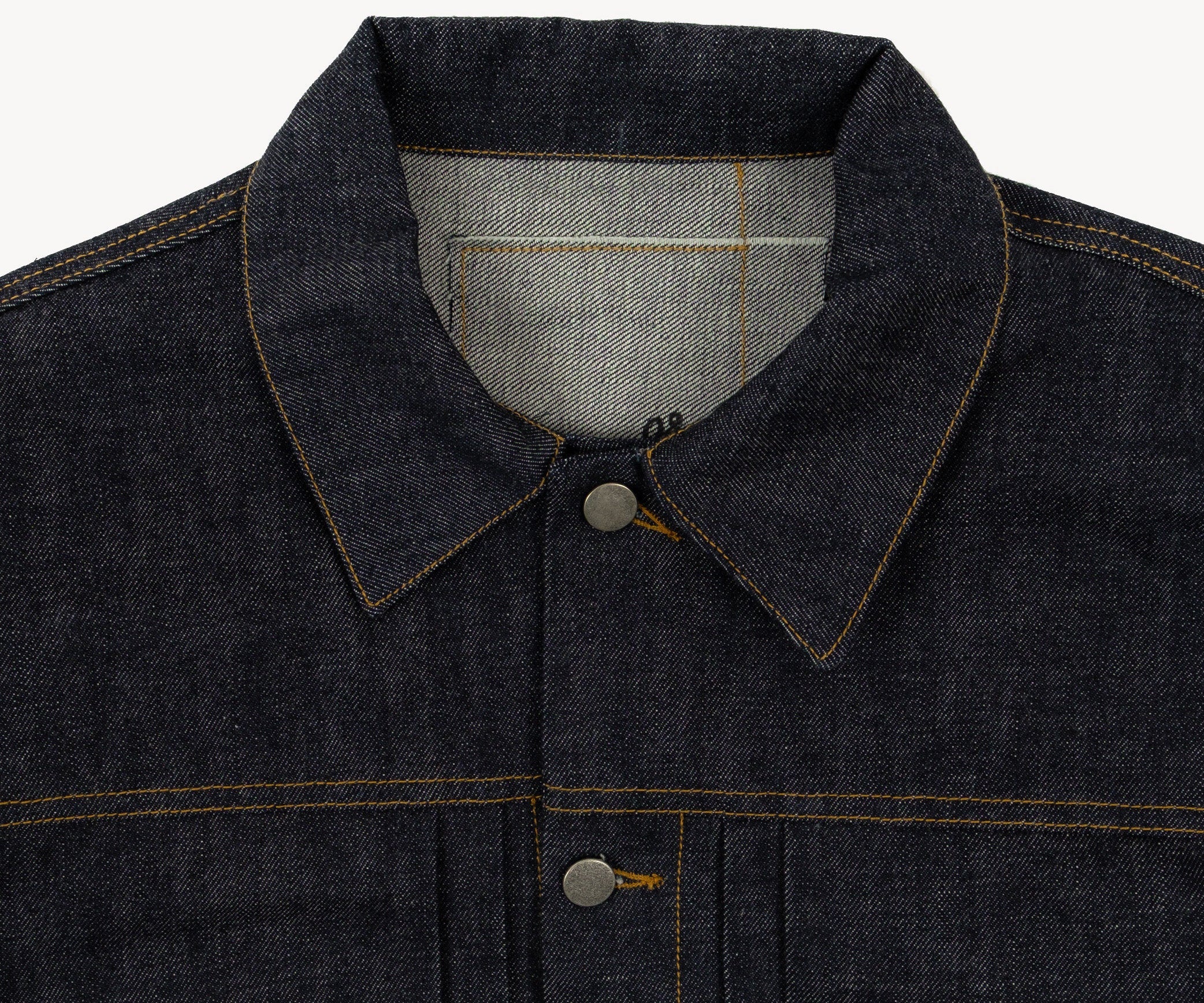 THE DOUBLE PLEATED DENIM JACKET Coats & Jackets X-SMALL / RAW INDIGO - BRUT Clothing US