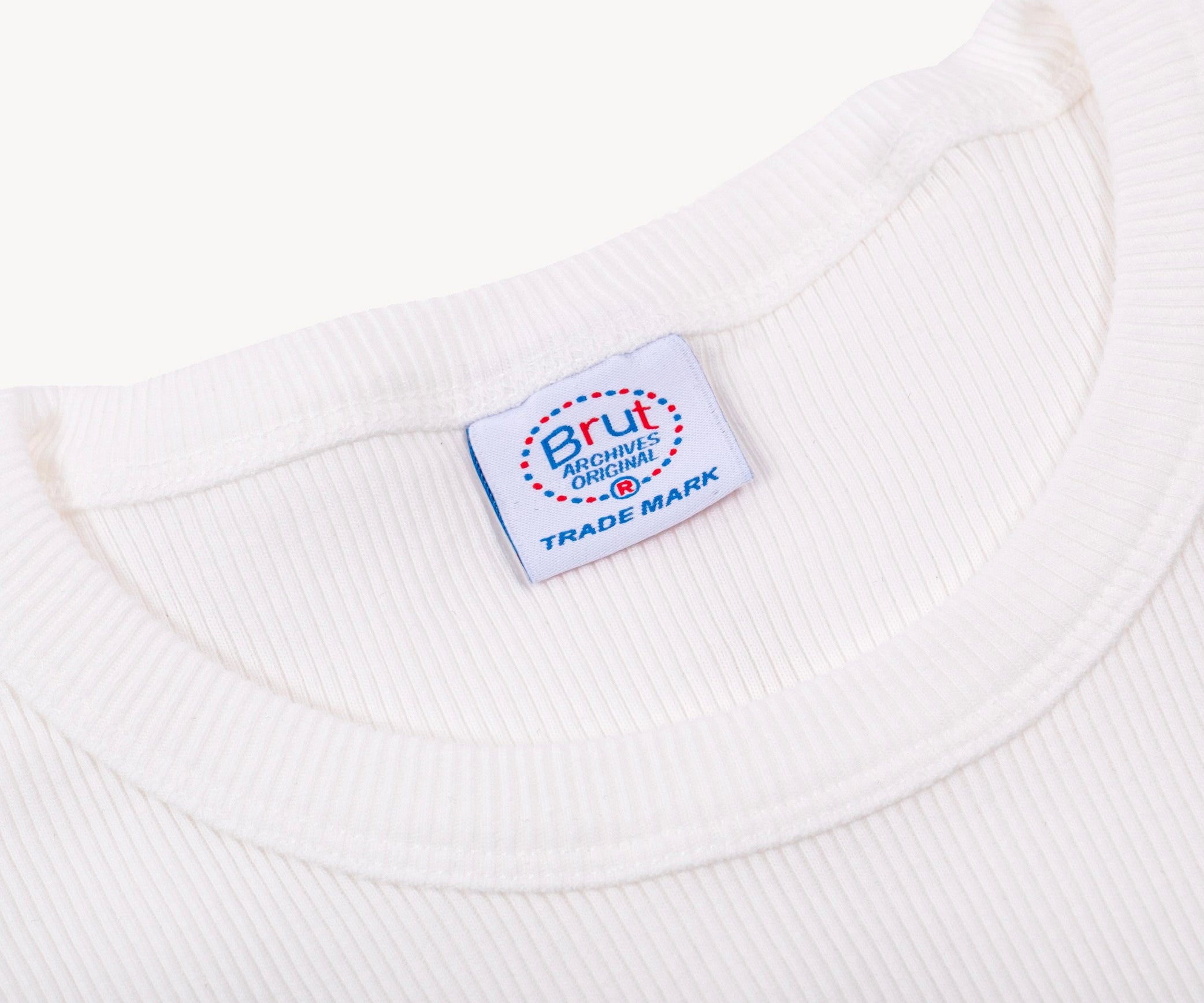 THE RIB TEE T-Shirts X-SMALL / WHITE - BRUT Clothing