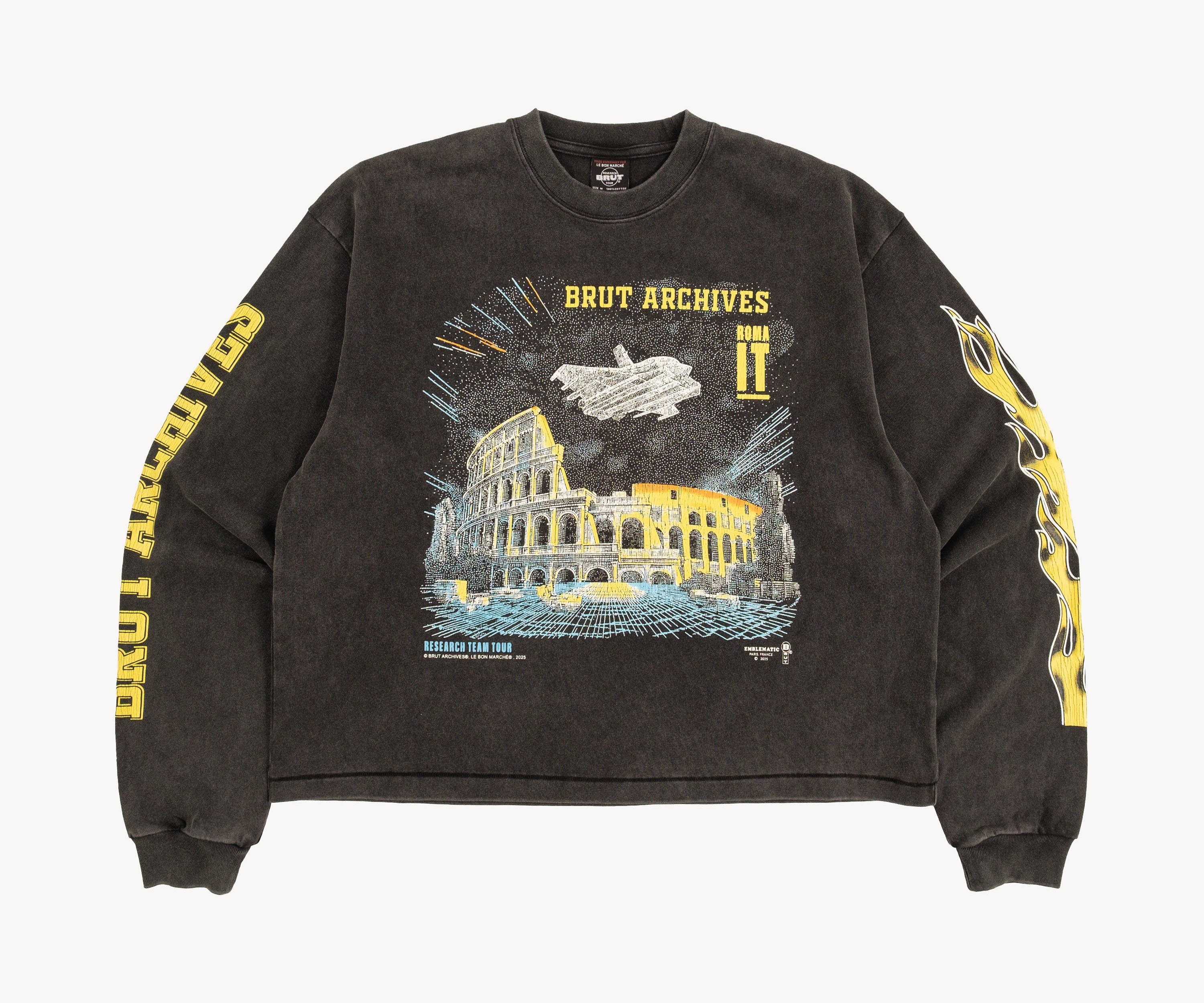 THE ROMA TEE T-Shirts X-SMALL / BLACK - BRUT Clothing US