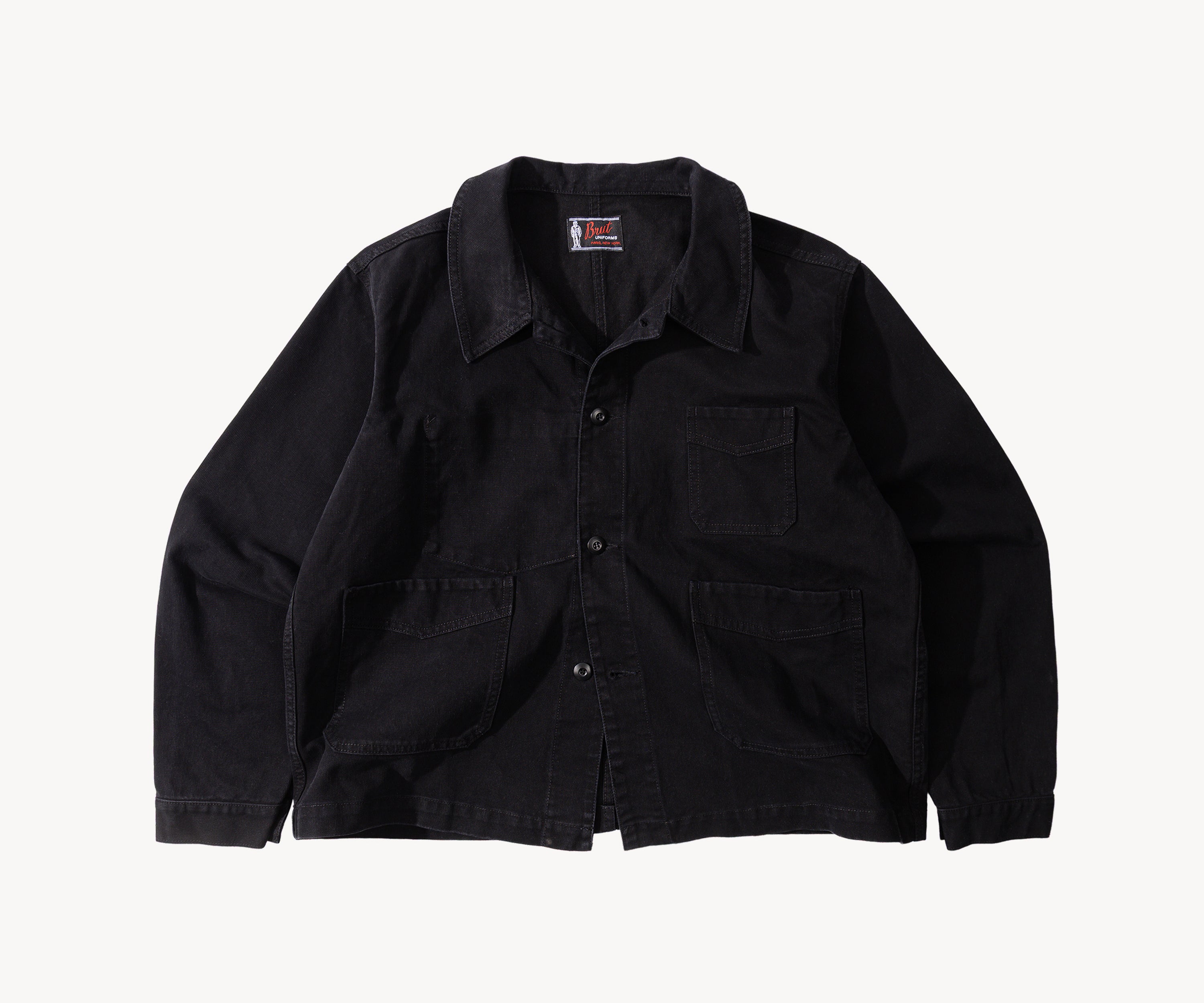 THE CROPPED WORK JACKET Coats & Jackets X-SMALL / BLACK - BRUT Clothing US