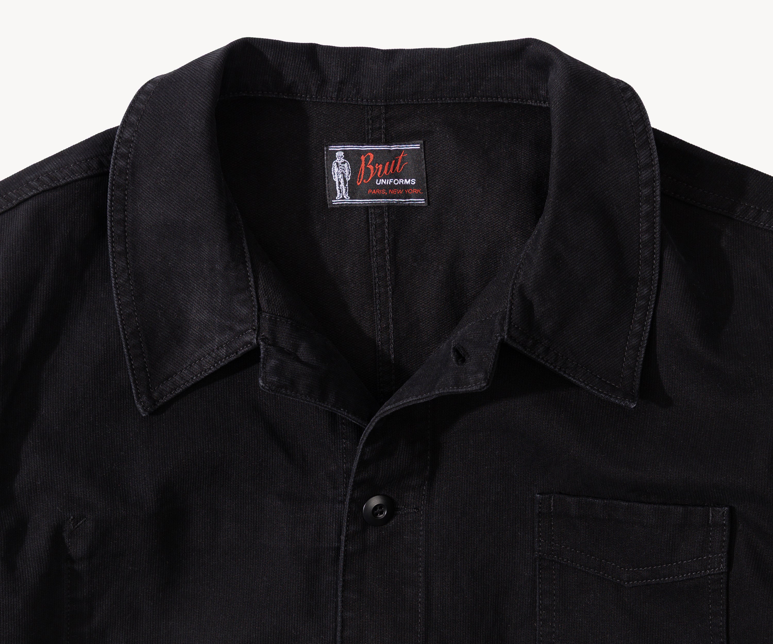 THE CROPPED WORK JACKET Coats & Jackets X-SMALL / BLACK - BRUT Clothing US