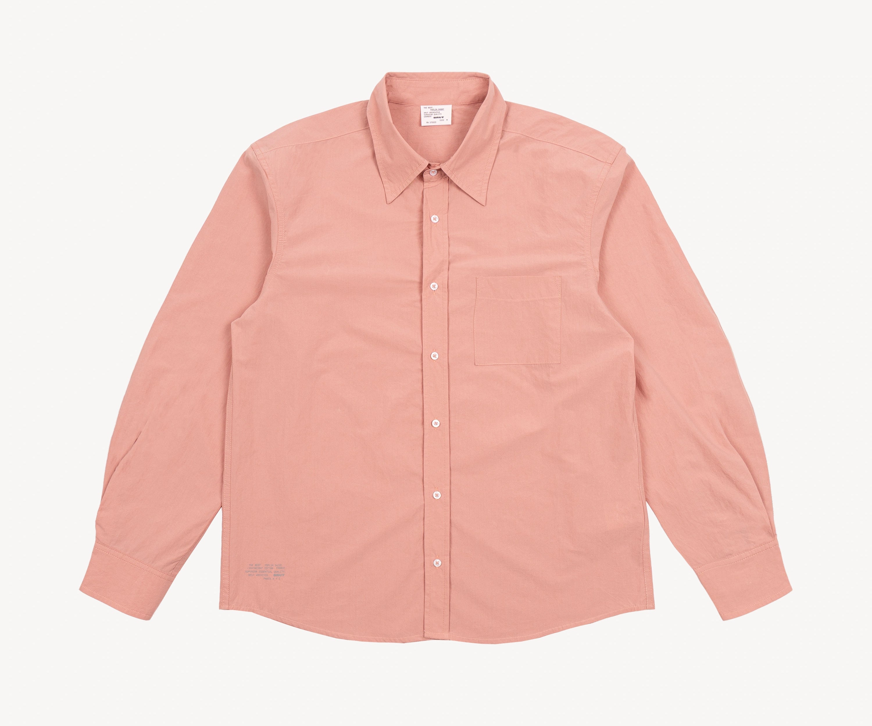 THE BEST POPLIN SHIRT Shirts X-SMALL / PINK - BRUT Clothing US