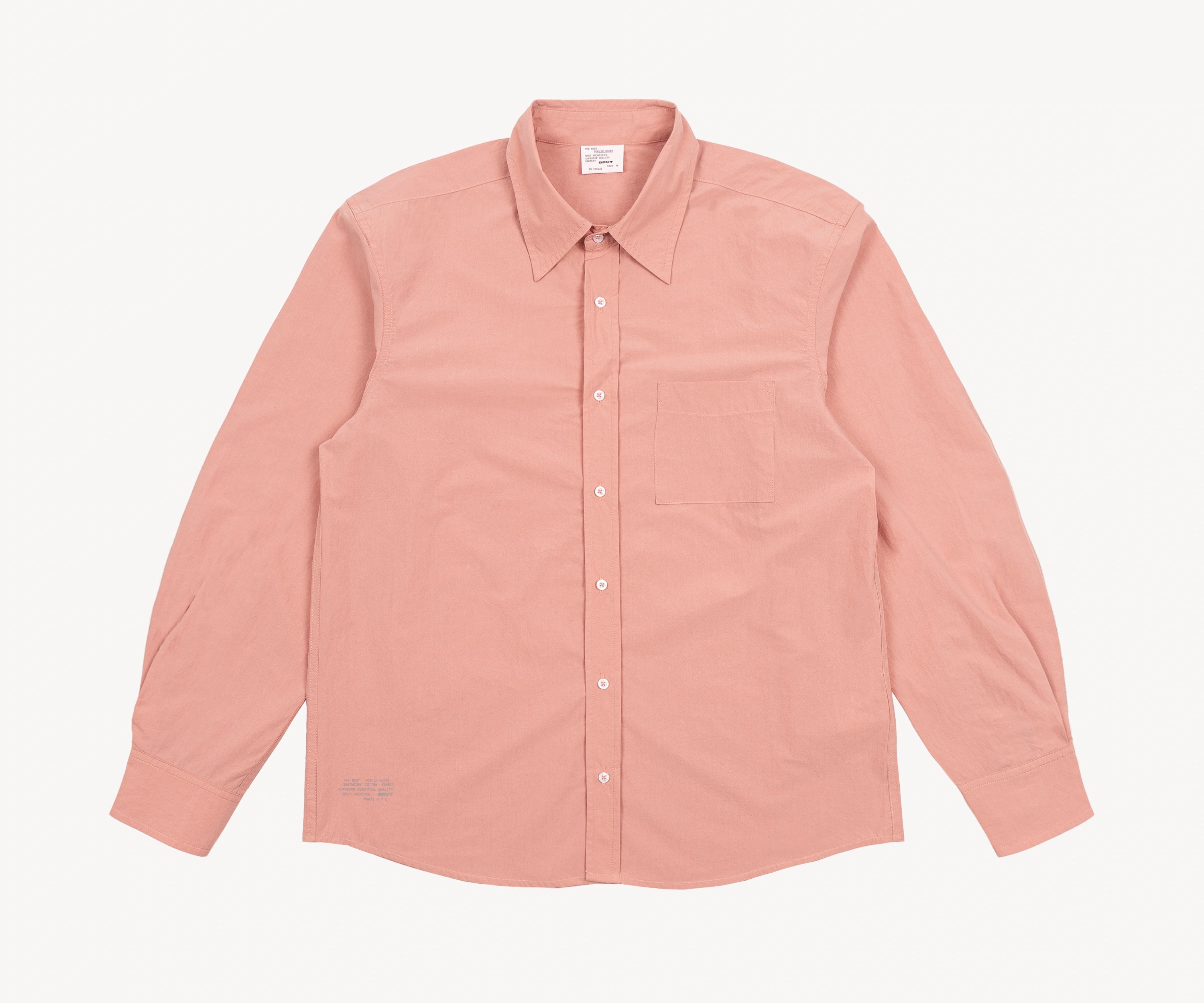 THE BEST POPLIN SHIRT Shirts X-SMALL / PINK - BRUT Clothing US